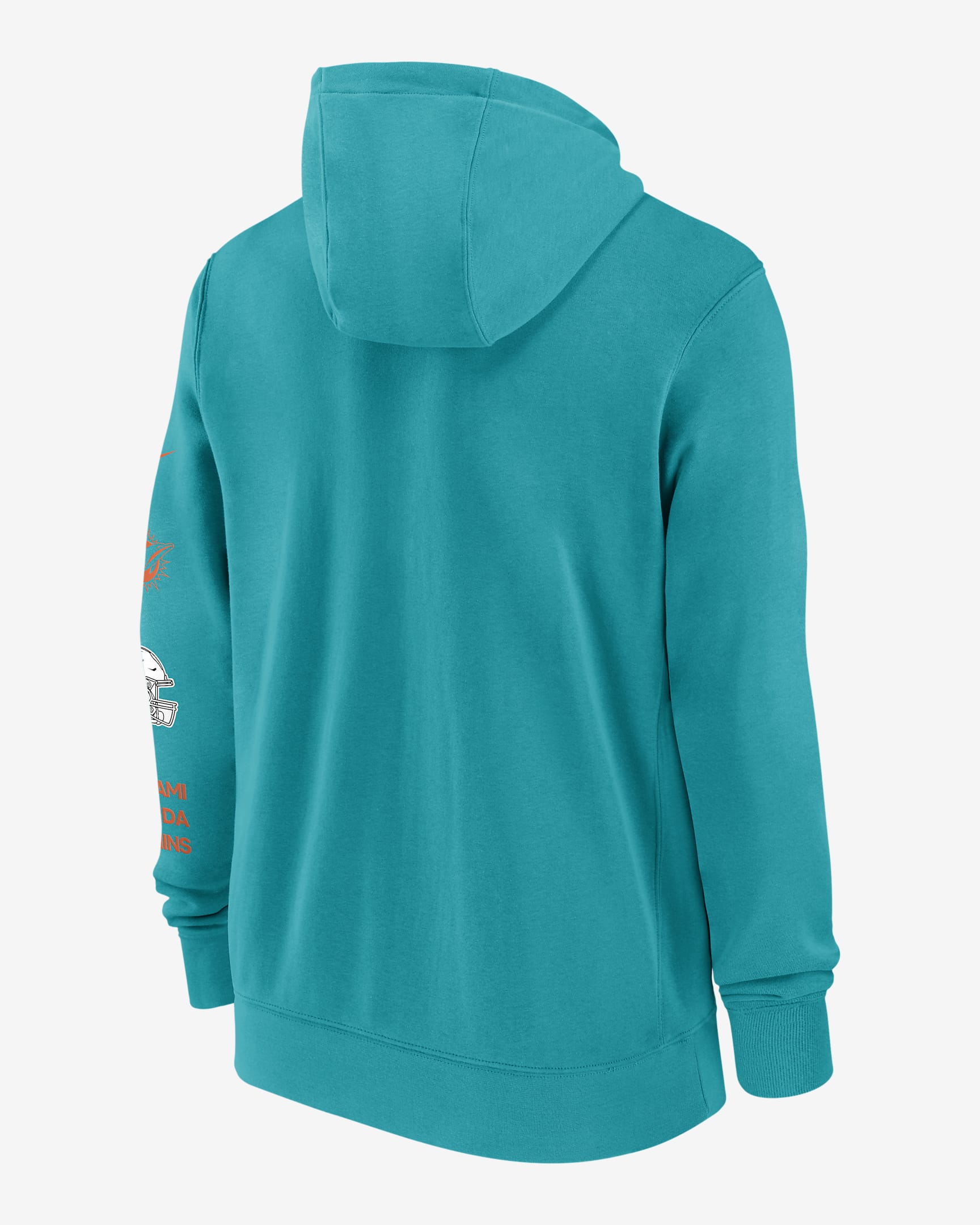 Miami Dolphins Club Men's Nike NFL FullZip Hoodie.