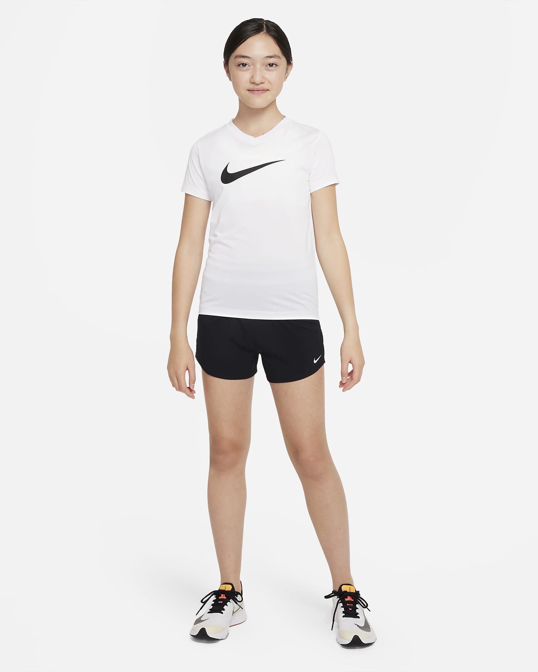 Nike One Older Kids' (Girls') Dri-FIT High-Waisted Woven Training ...