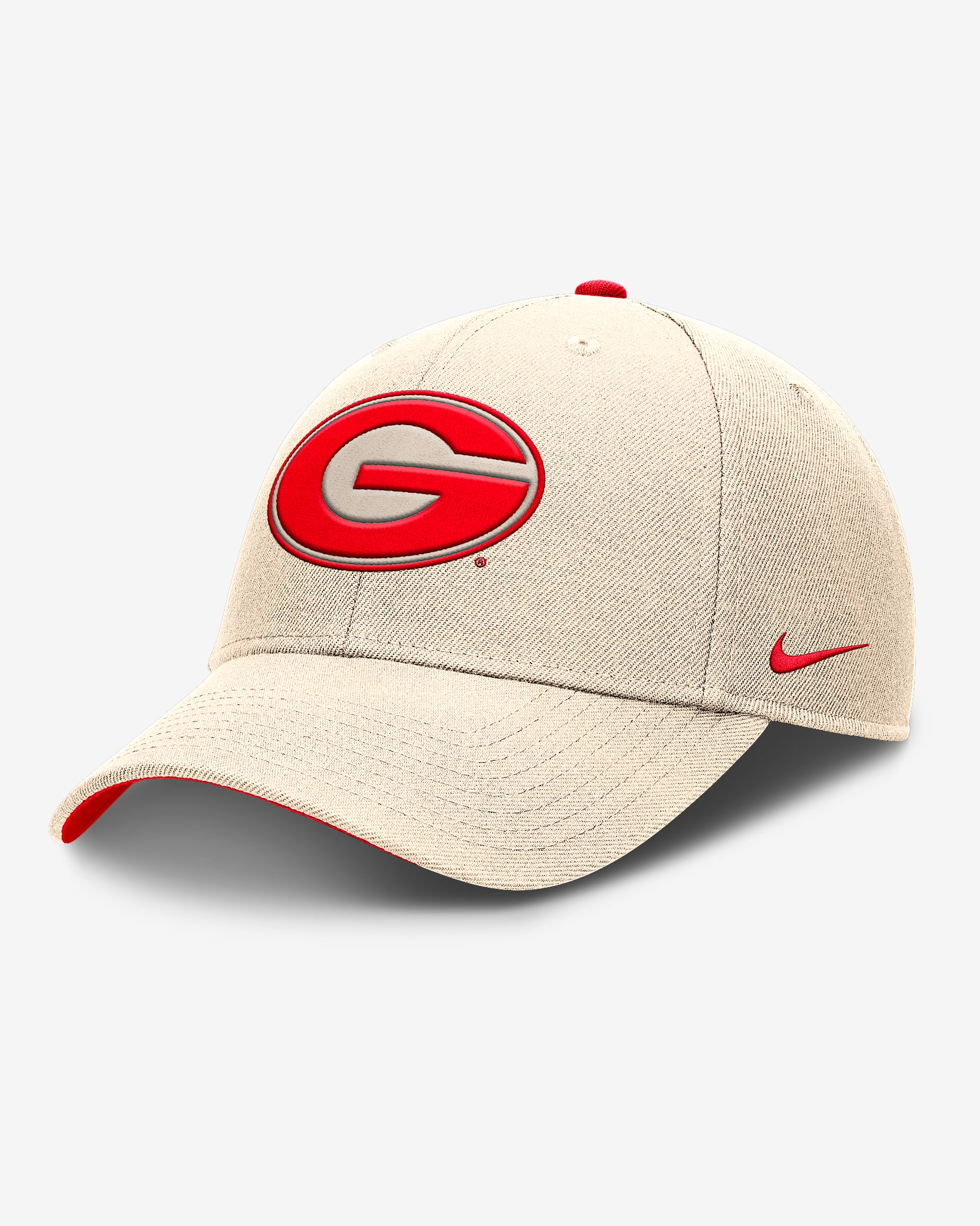 Georgia Primetime Rise Men's Nike Dri-FIT College Trucker Adjustable Hat - Natural
