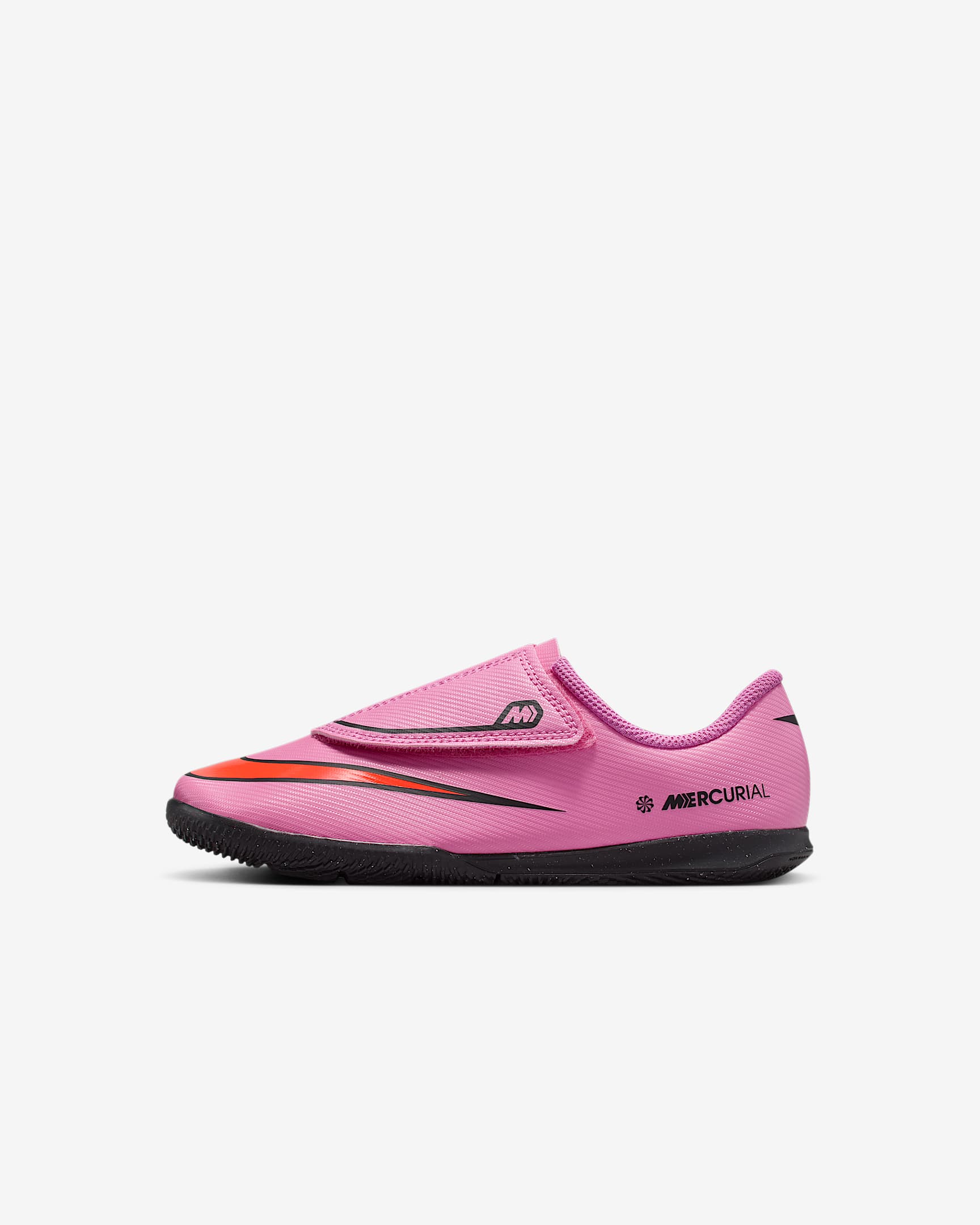 Fotbollssko för inomhusplan/futsal/street Nike Jr. Mercurial Vapor 16 Club med lågt skaft för barn - Magic Flamingo/Total Crimson/Svart
