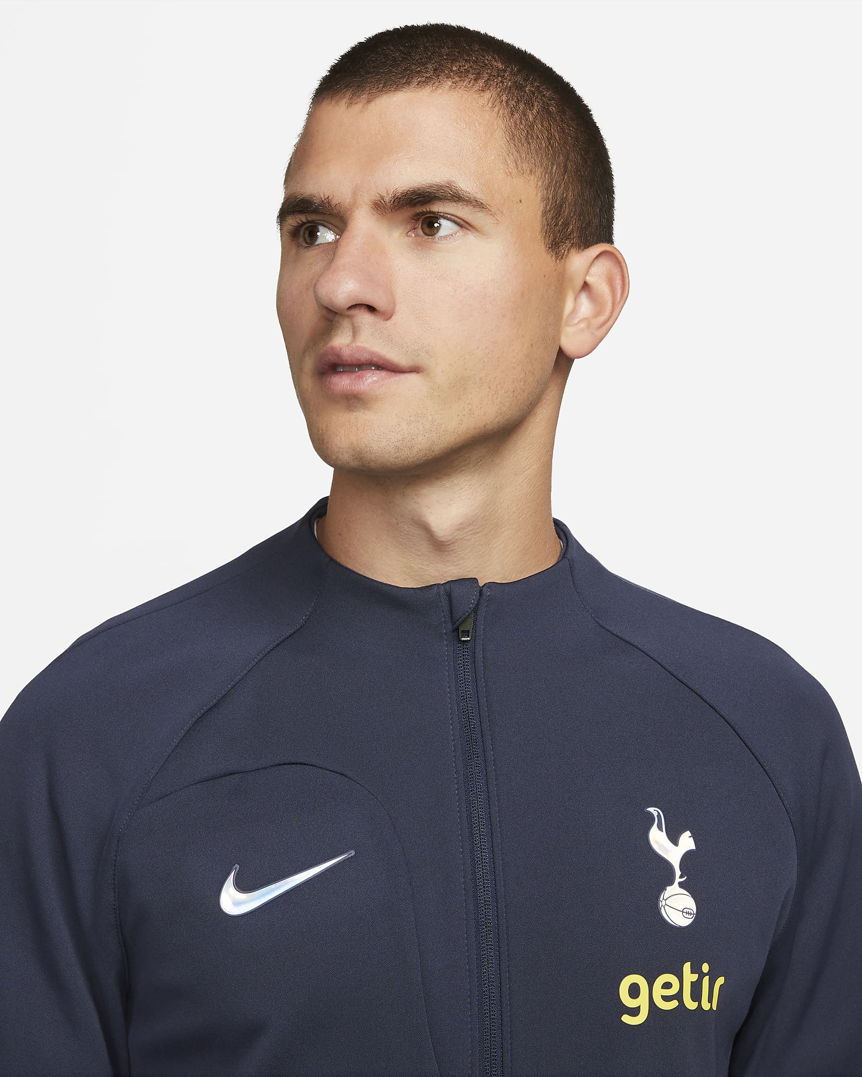 Tottenham Hotspur Academy Pro Men's Nike Full-Zip Knit Soccer Jacket - Marine/Iron Purple