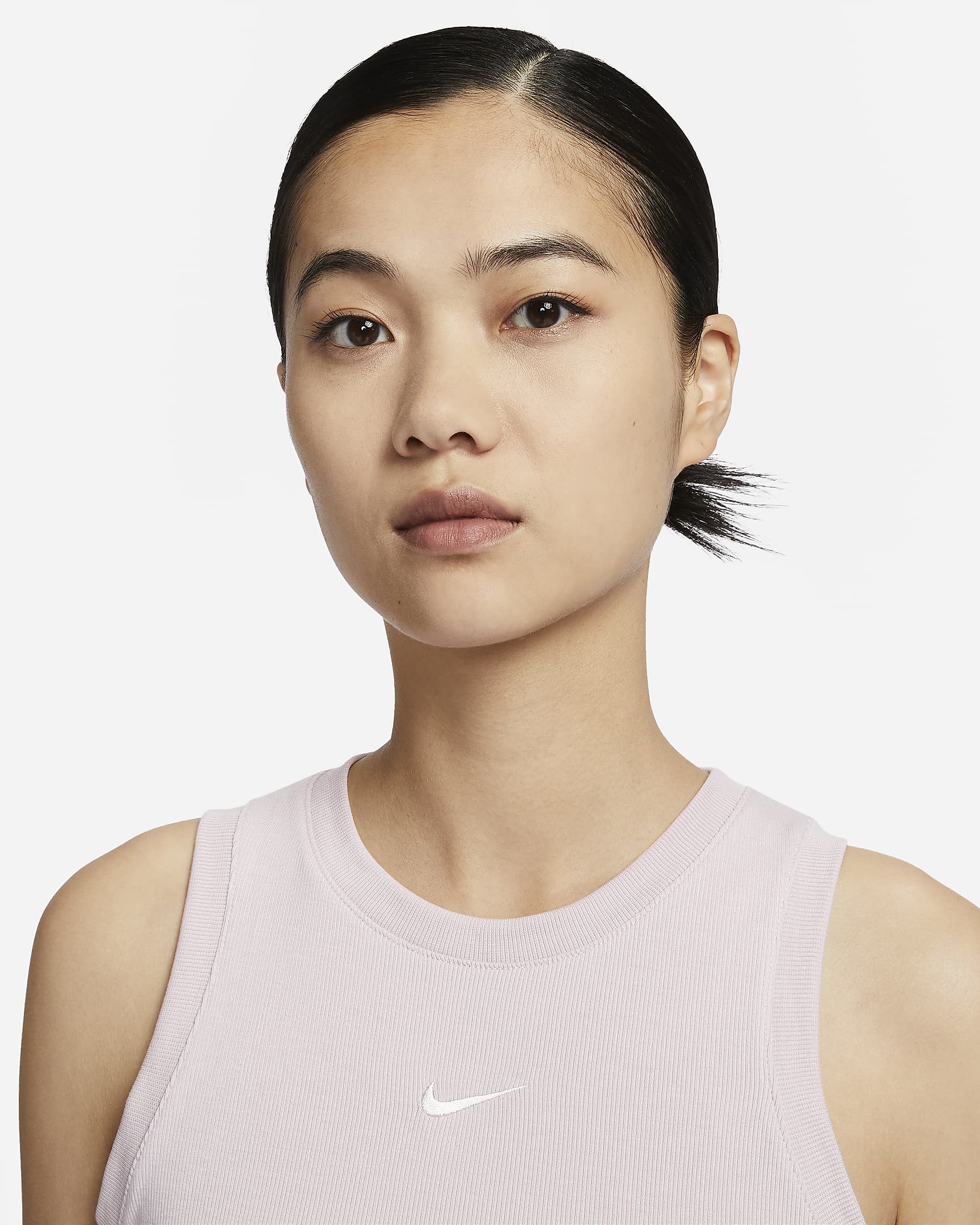 Nike Sportswear Essentials Women's Ribbed Cropped Tank - Platinum Violet/Sail