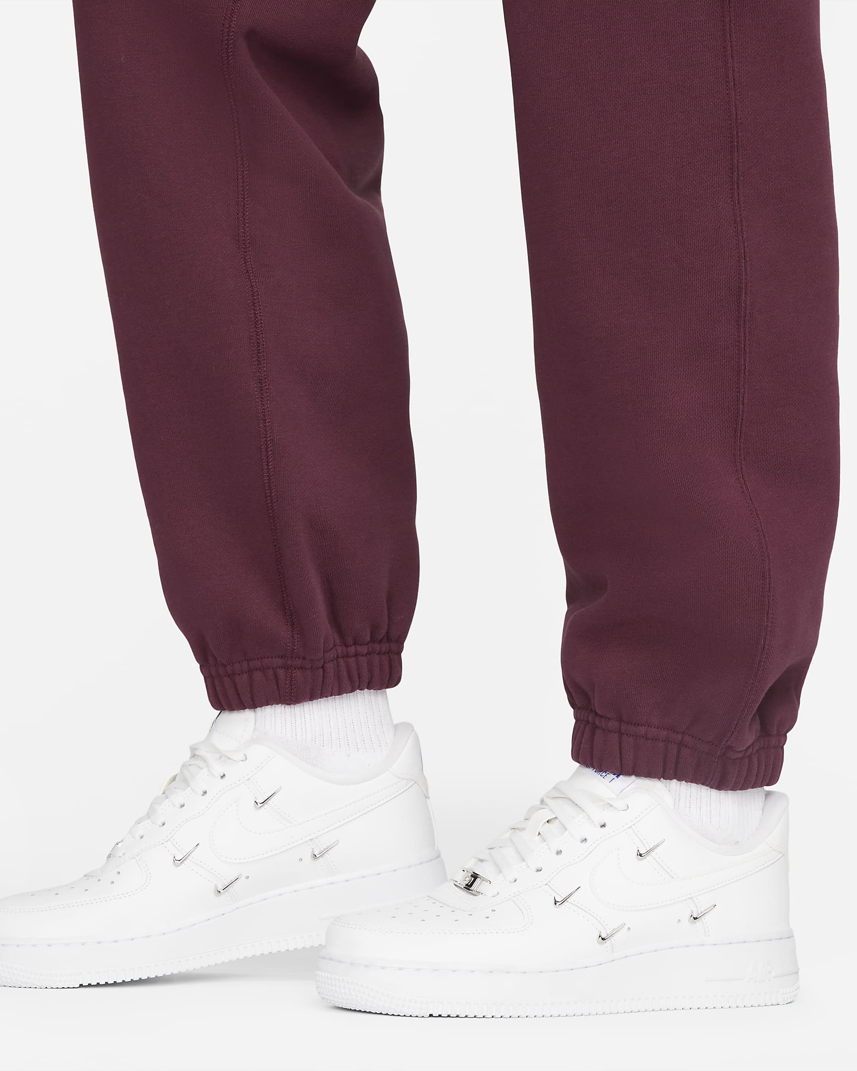 Pantaloni in fleece Nike Solo Swoosh - Donna - Night Maroon