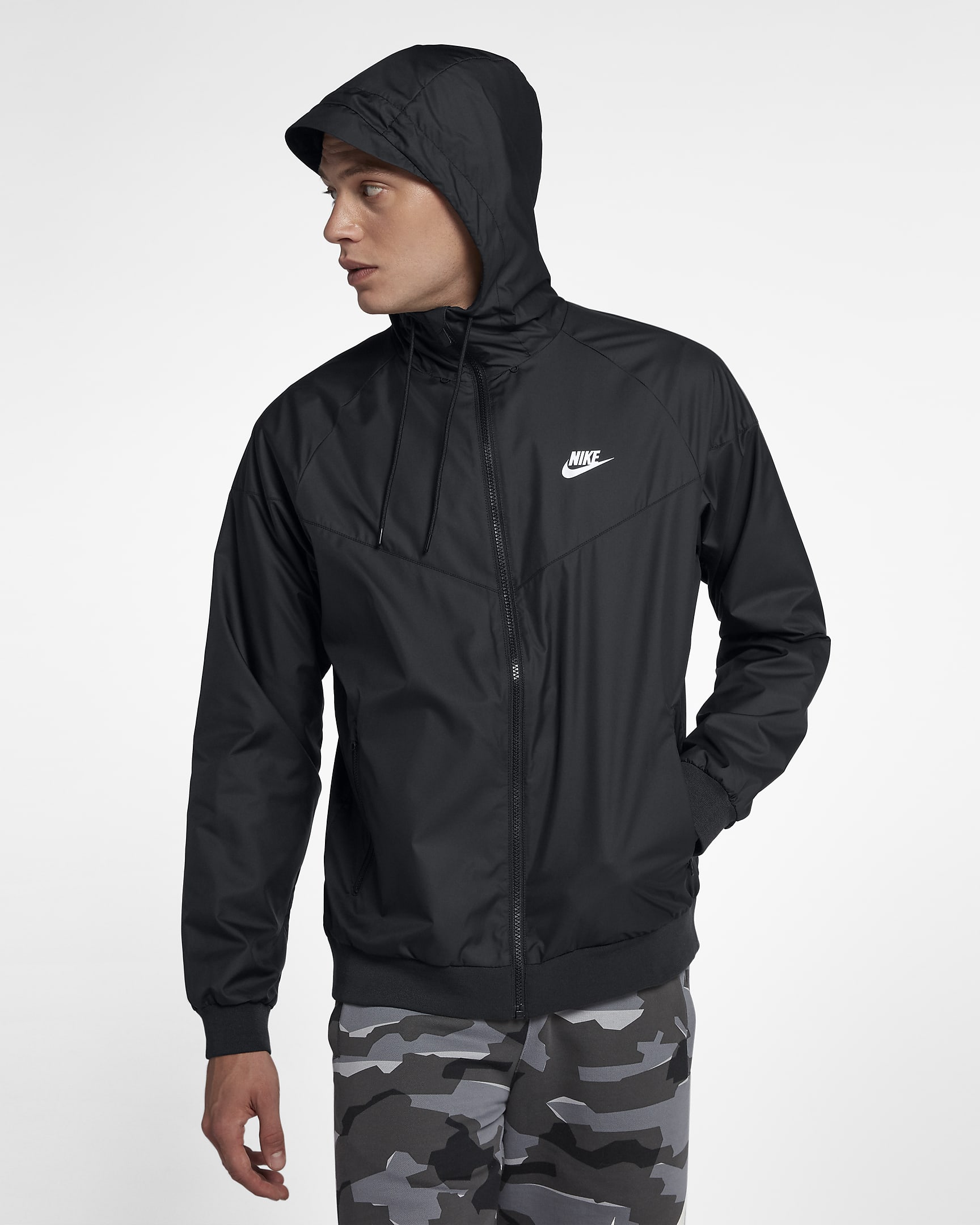 Nike Sportswear Windrunner-jakke til mænd - sort/sort/sort/hvid