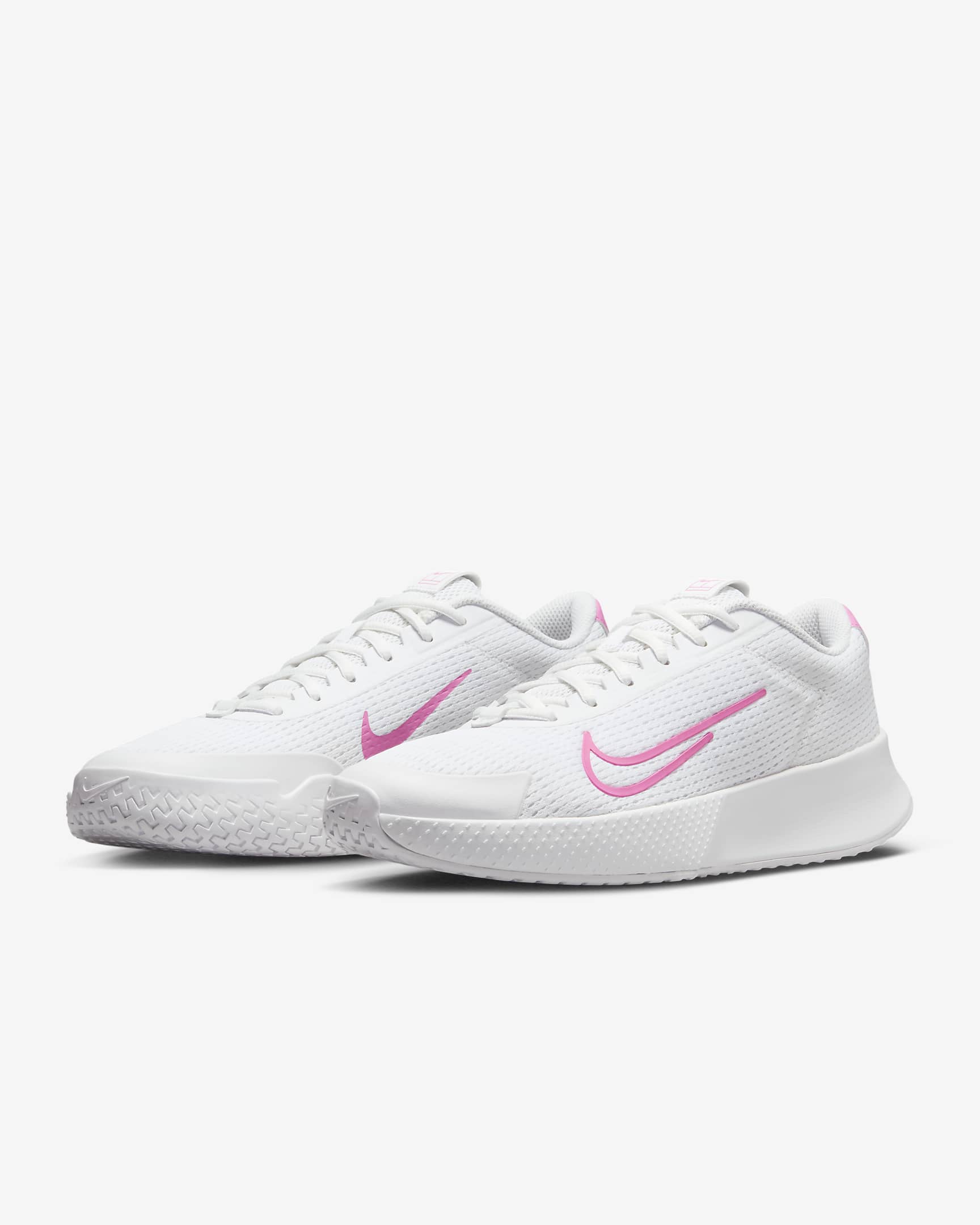 NikeCourt Vapor Lite 2 Women's Hard Court Tennis Shoes - White/White/Playful Pink