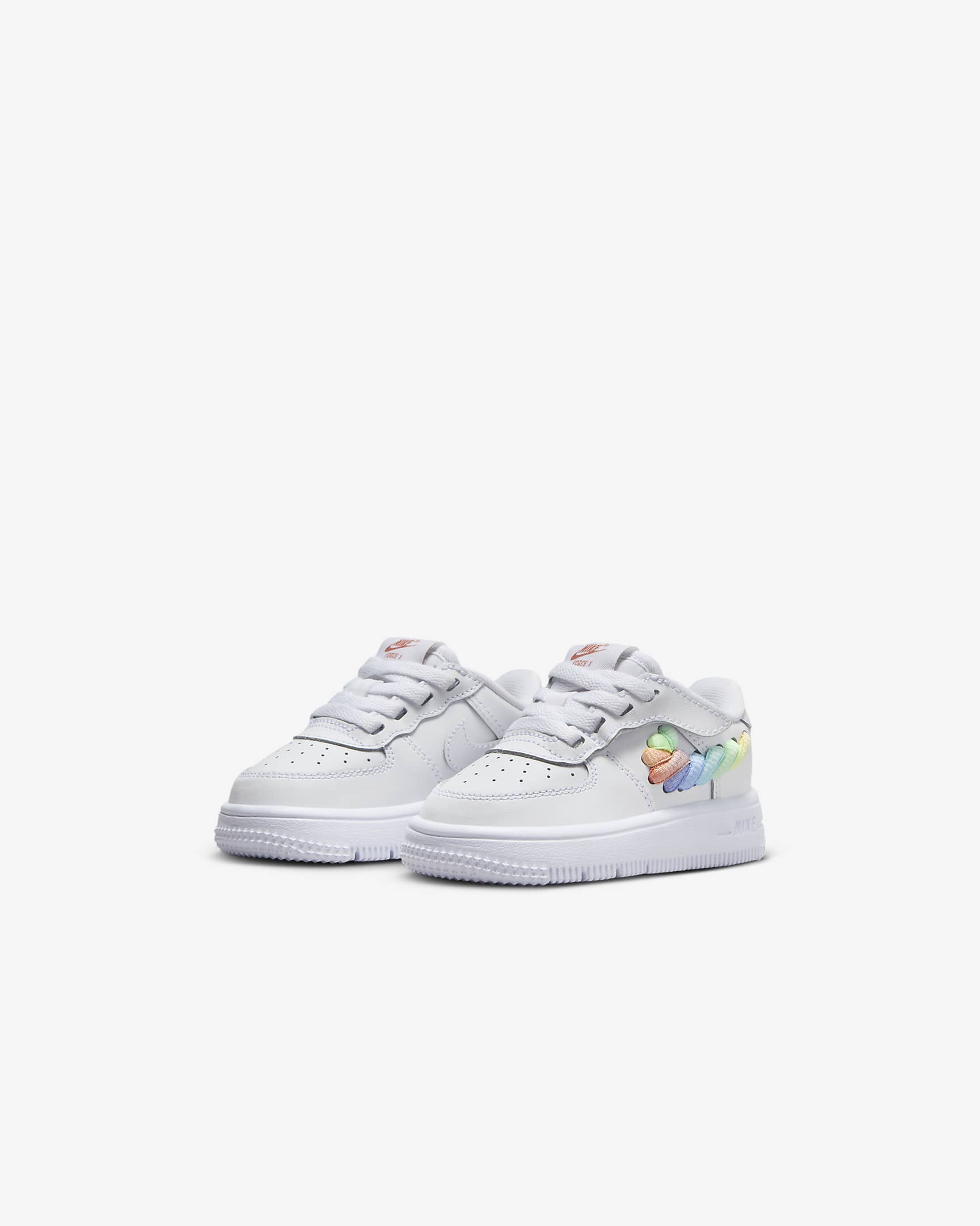 Nike Force 1 Low LV8 EasyOn Baby/Toddler Shoes - White/Terra Blush/Vapor Green/Multi-Color