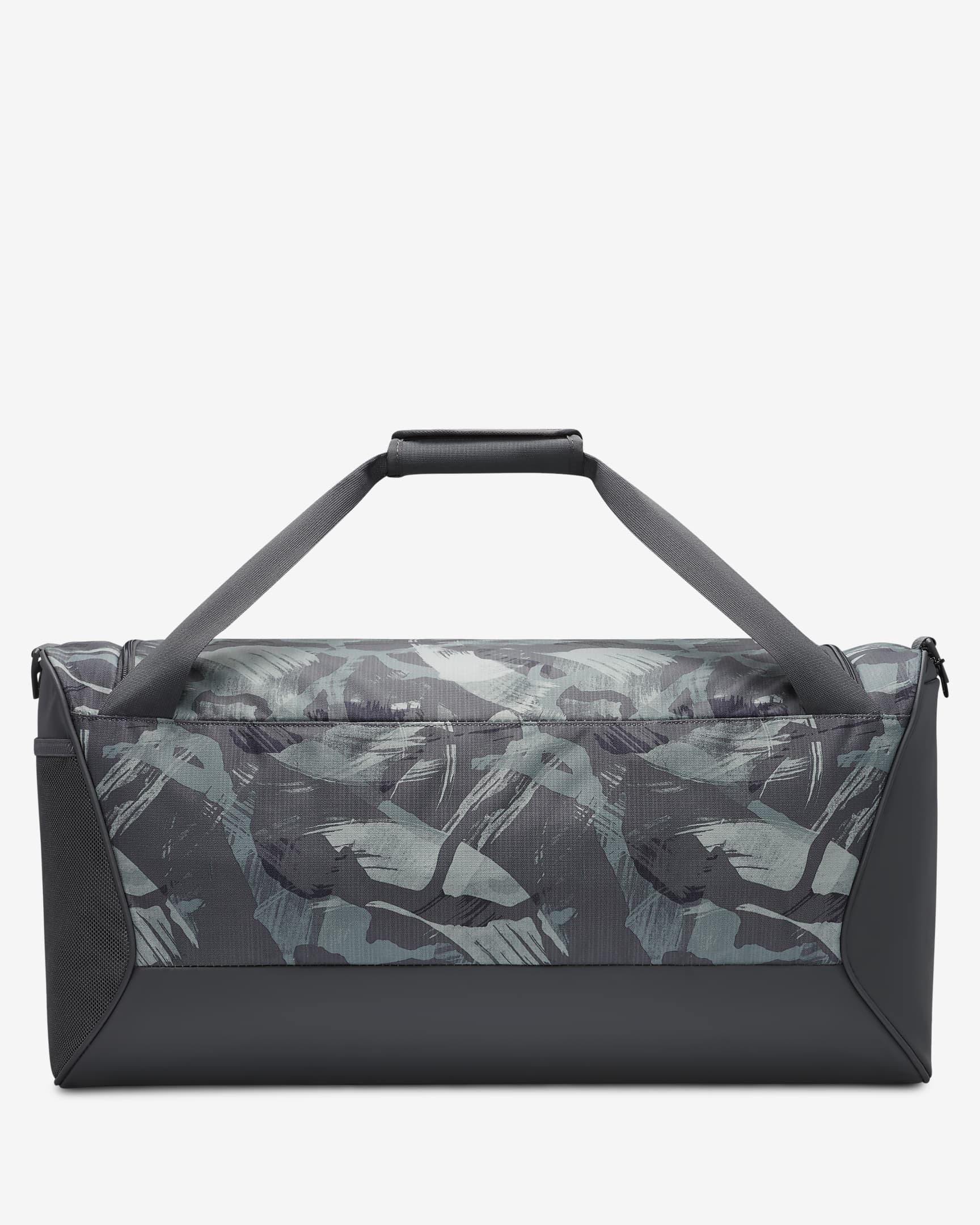 Nike Brasilia Printed Duffel Bag (Medium, 60L) - Iron Grey/Iron Grey/Bright Cactus