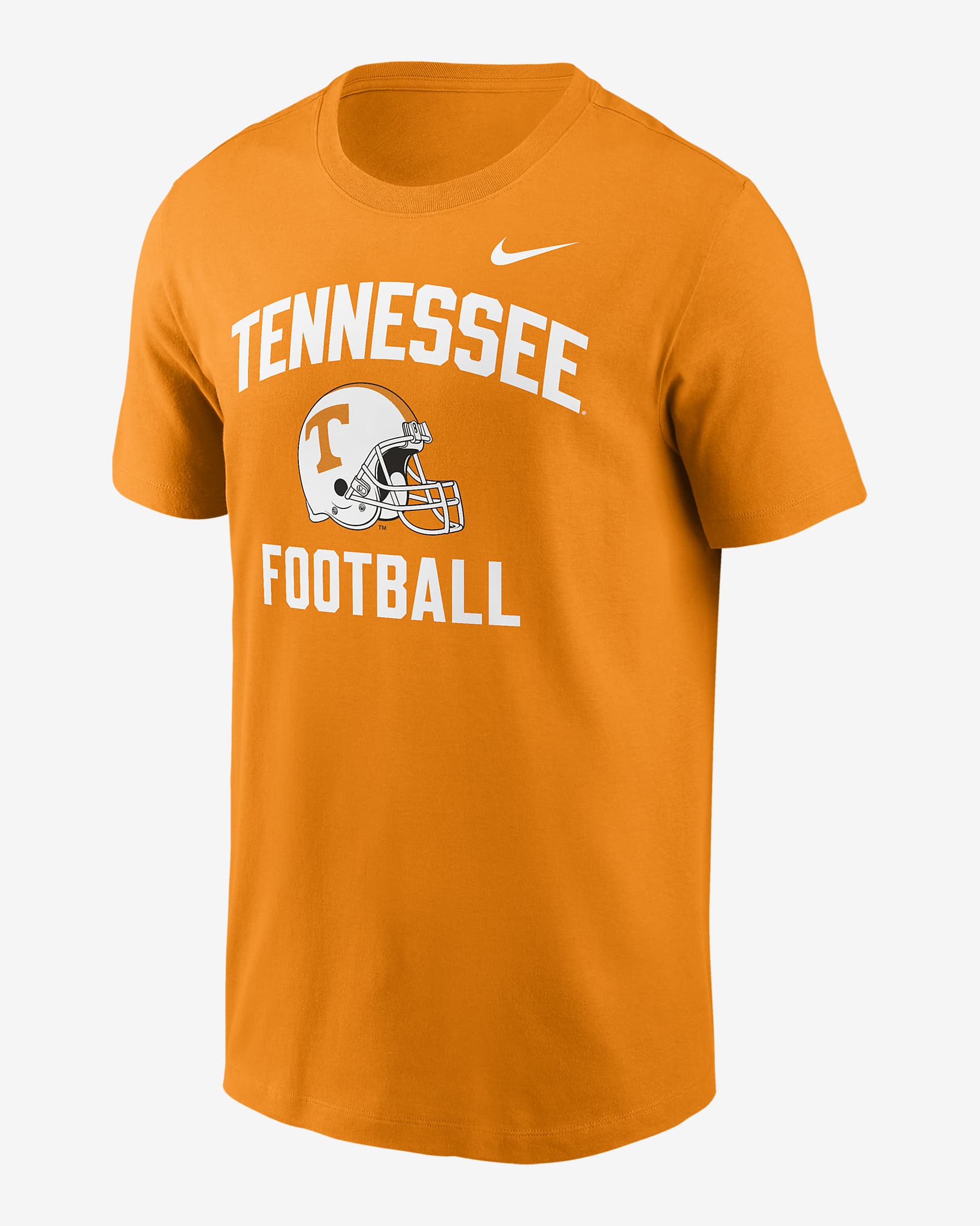 Tennessee Volunteers Campus Football Helmet Men's Nike College T-Shirt - Orange