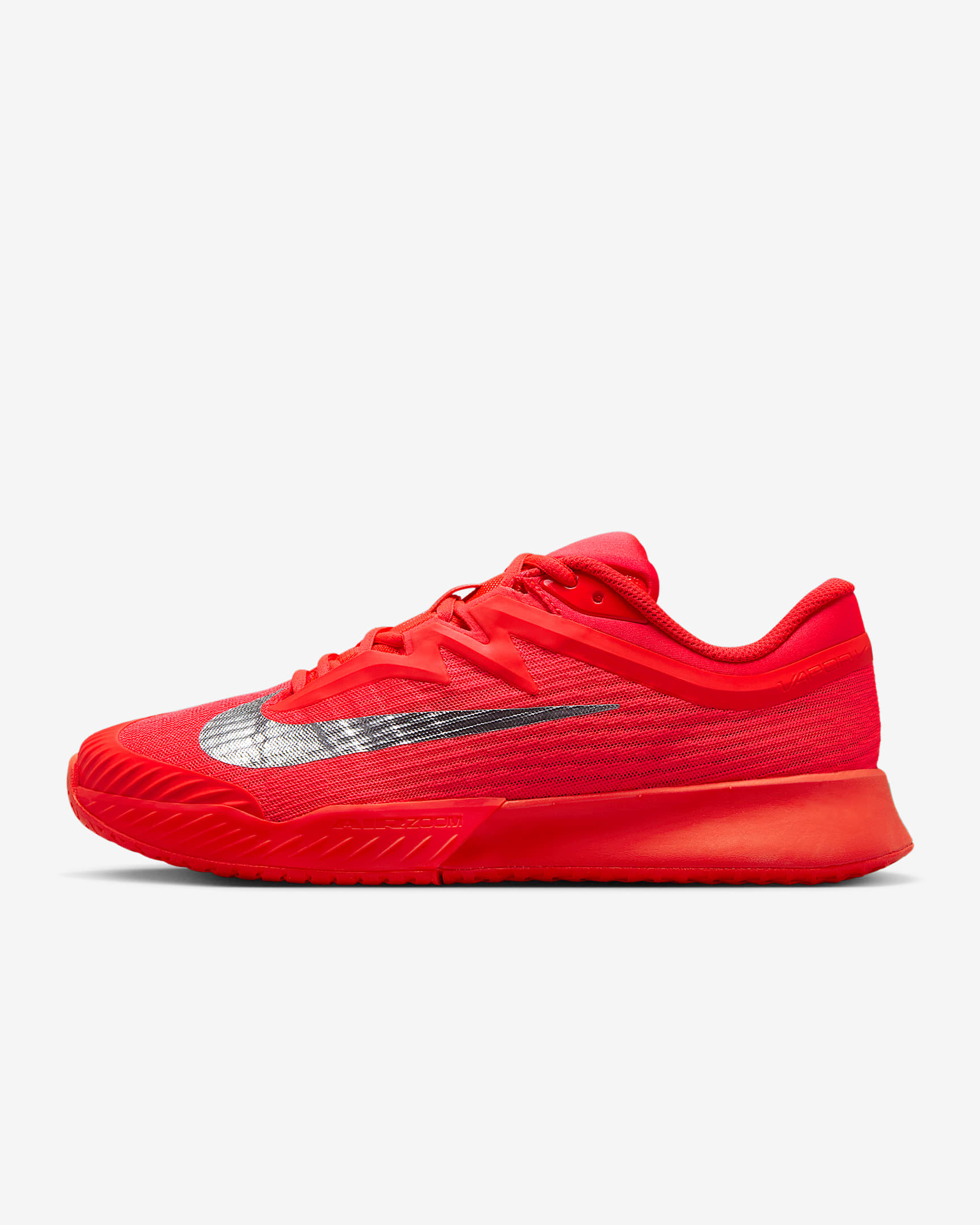 Nike Vapor Pro 3 Premium Women's Hard Court Tennis Shoes - Bright Crimson/Metallic Silver