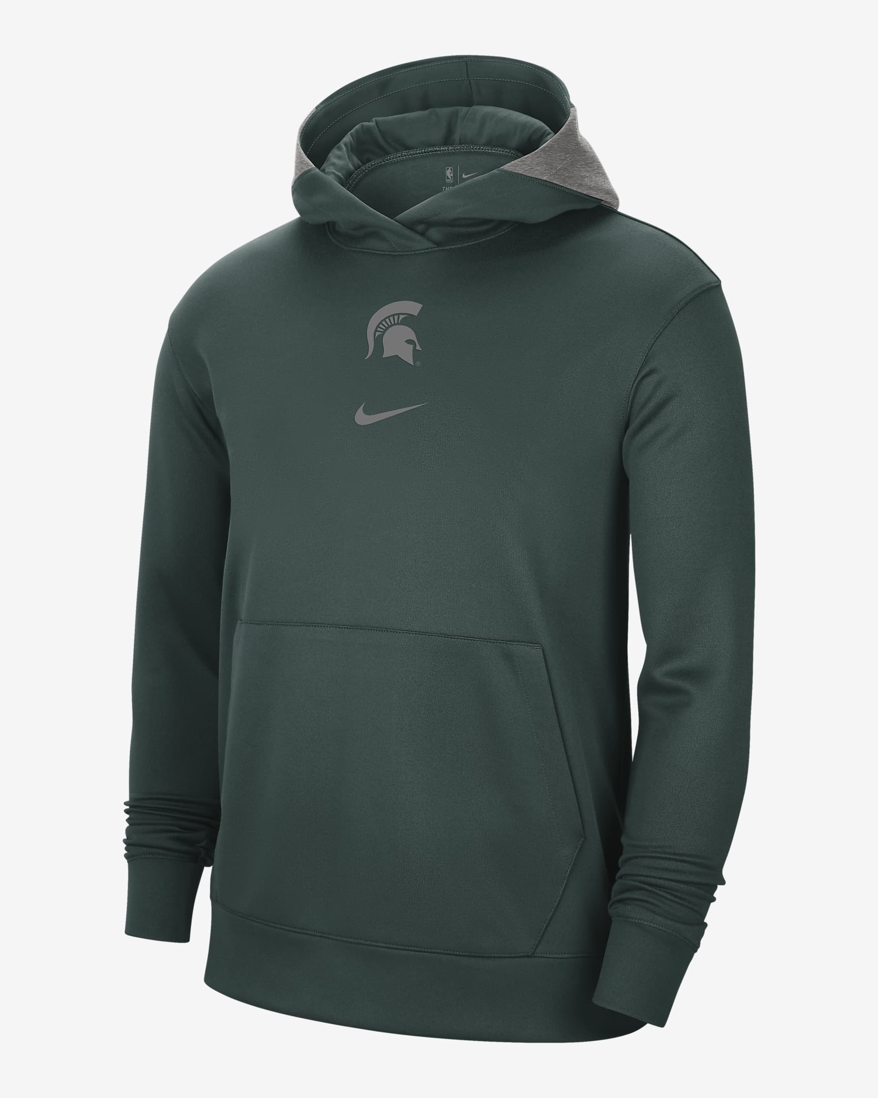 Nike College Dri-FIT Spotlight (Michigan State) Men's Hoodie - Pro Green/Dark Grey Heather/Dark Steel Grey