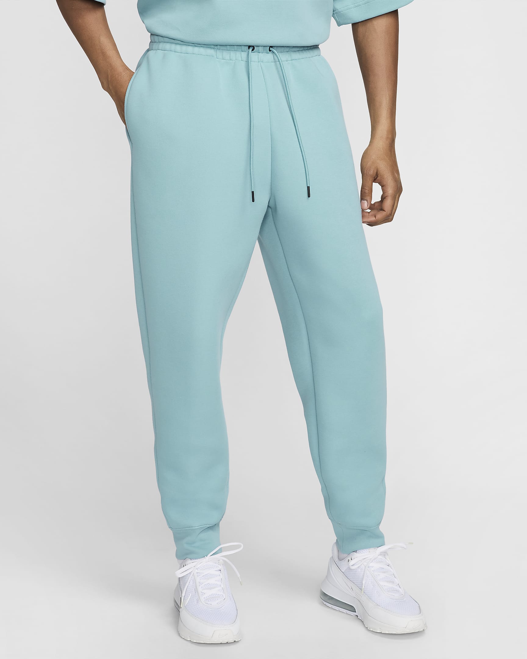 Nike Tech Men's Fleece Trousers - Denim Turquoise/Denim Turquoise