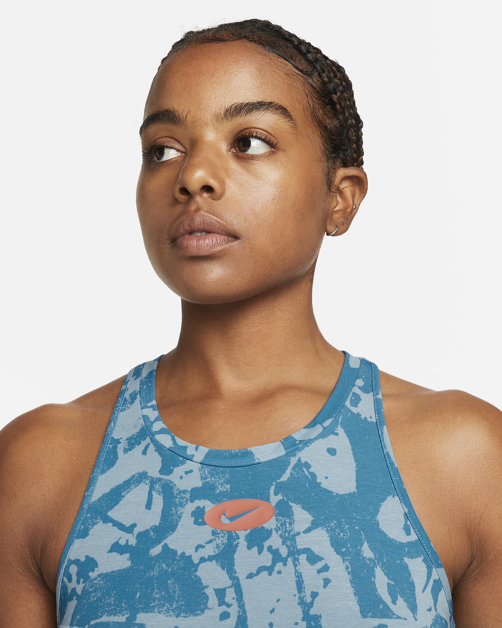 Nike Dri-FIT One Luxe Icon Clash Women's Training Tank - Laser Blue/Worn Blue/Madder Root