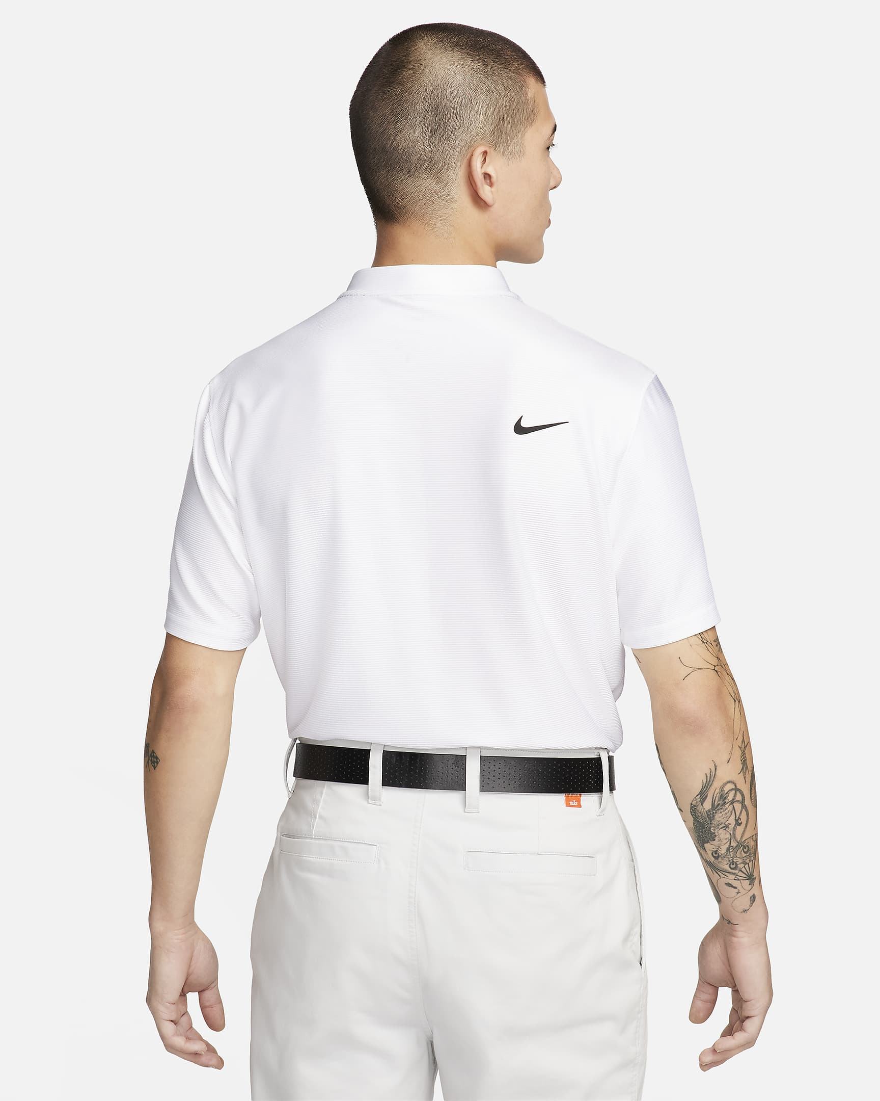 Pánská golfová polokošile Nike Tour Dri-FIT - Bílá/Černá