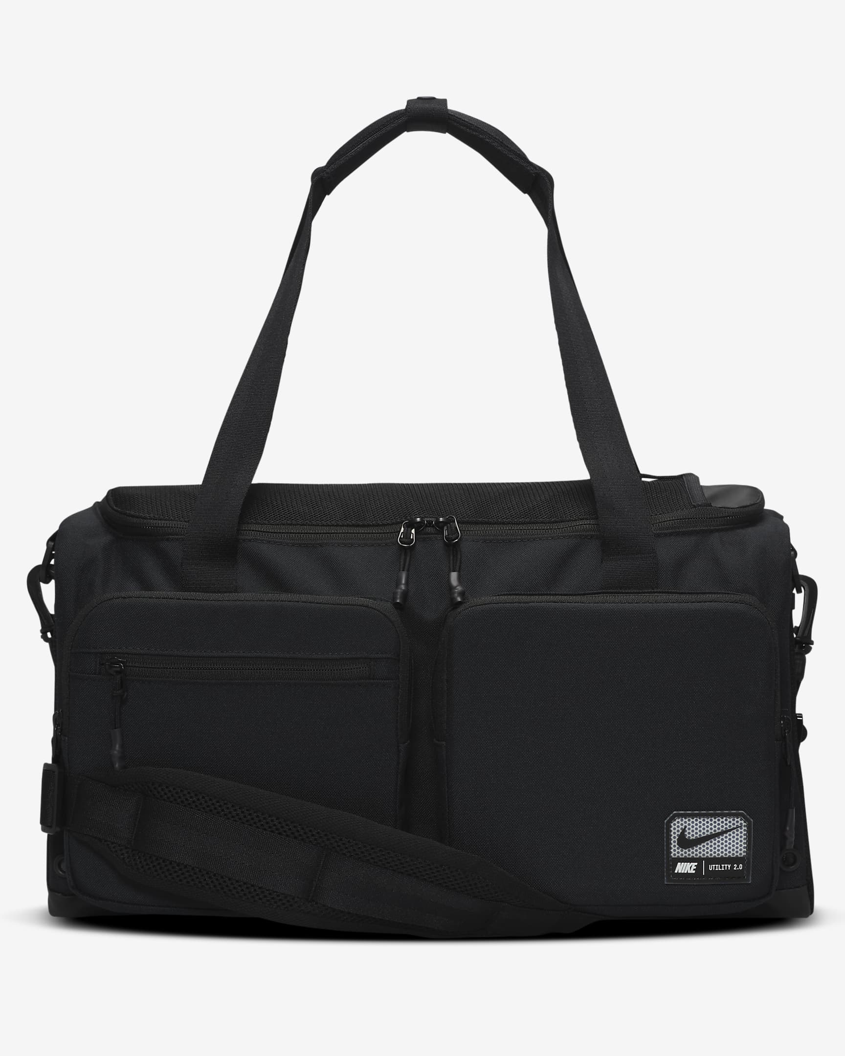 Nike Utility Power 2.0 Duffel Bag (Small, 31L) - Black/Black/White