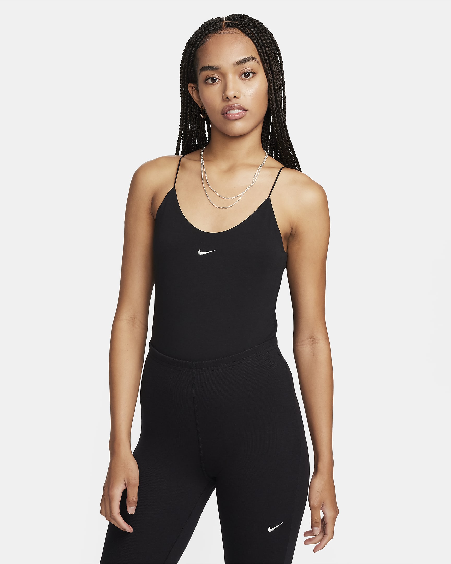 Nike Sportswear Chill Knit Women's Tight Cami Bodysuit - Black/Sail