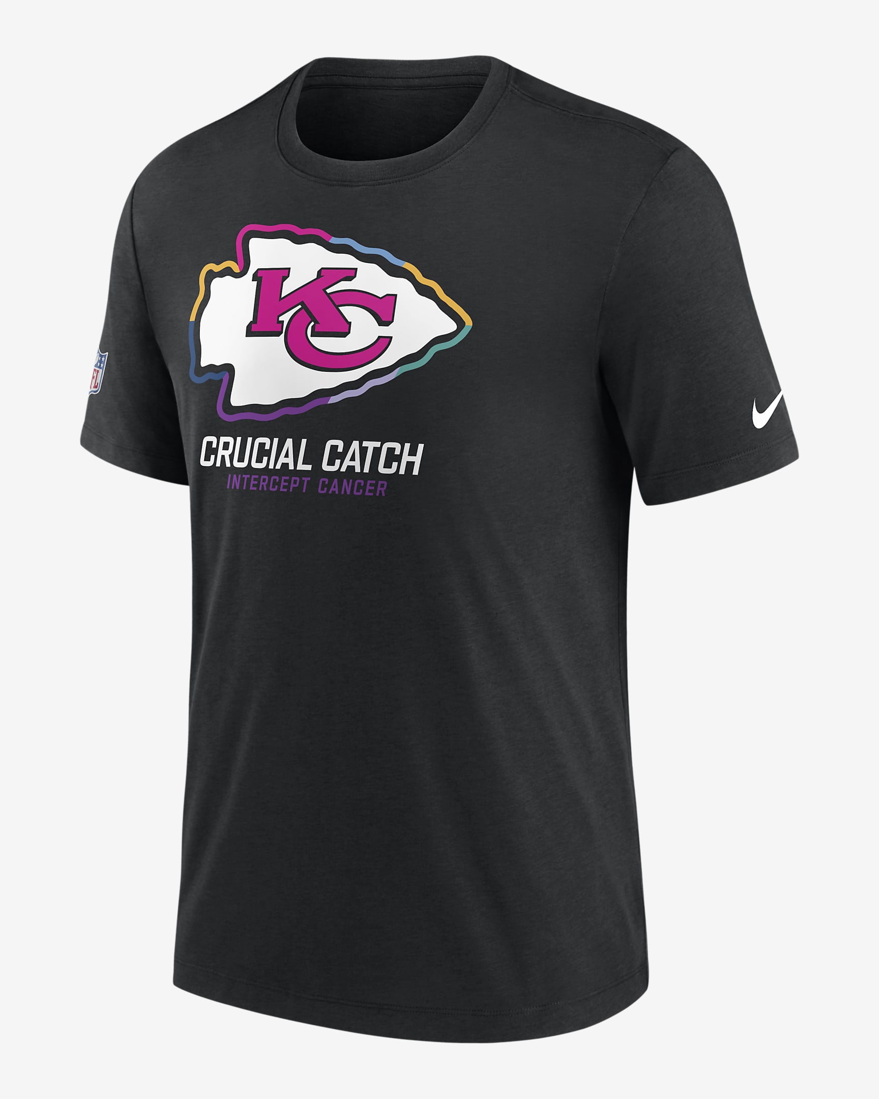 Kansas City Chiefs Crucial Catch Men's Nike NFL T-Shirt - Black