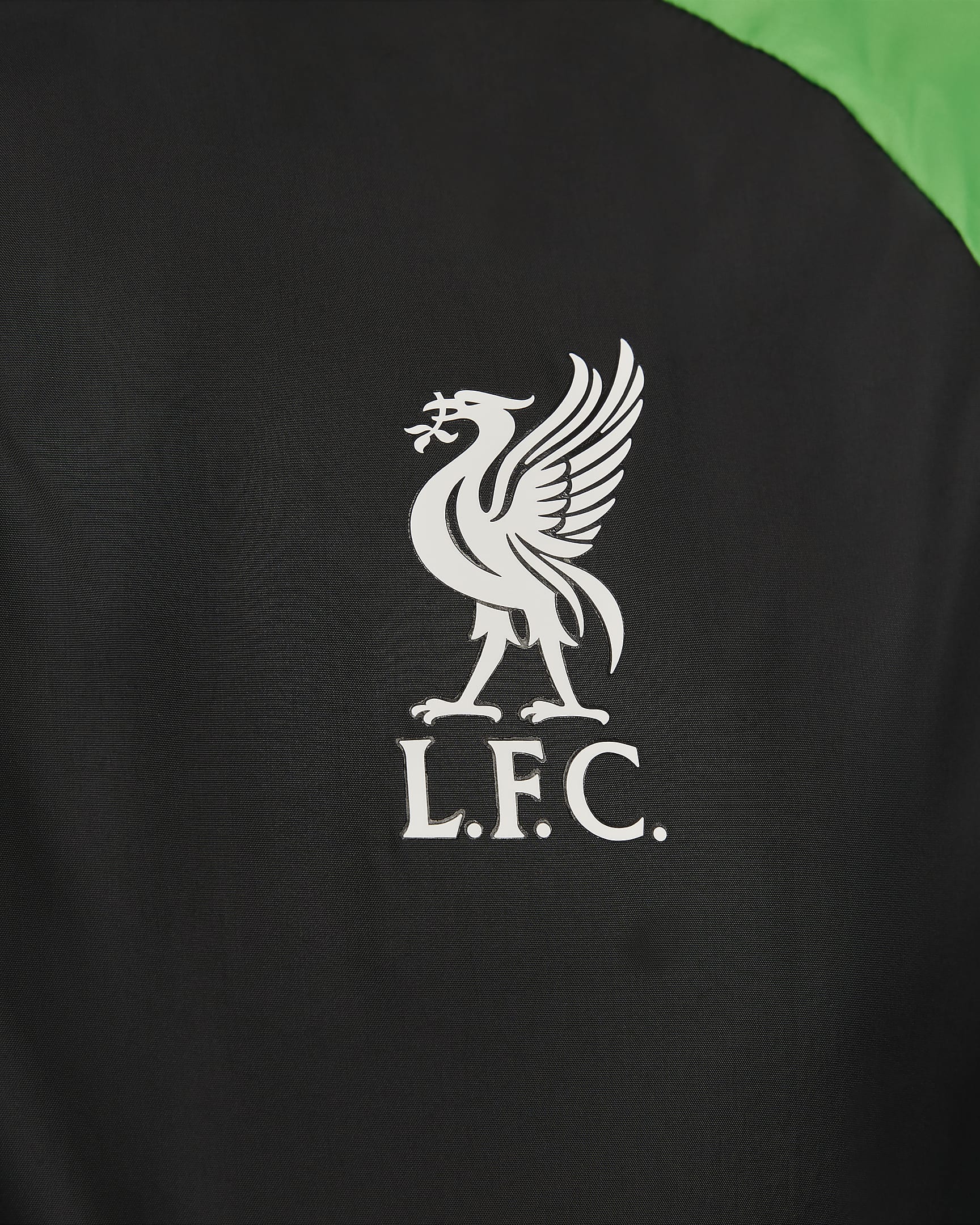 Liverpool FC Repel Academy AWF Men's Nike Soccer Jacket - Black/Green Spark/White/White