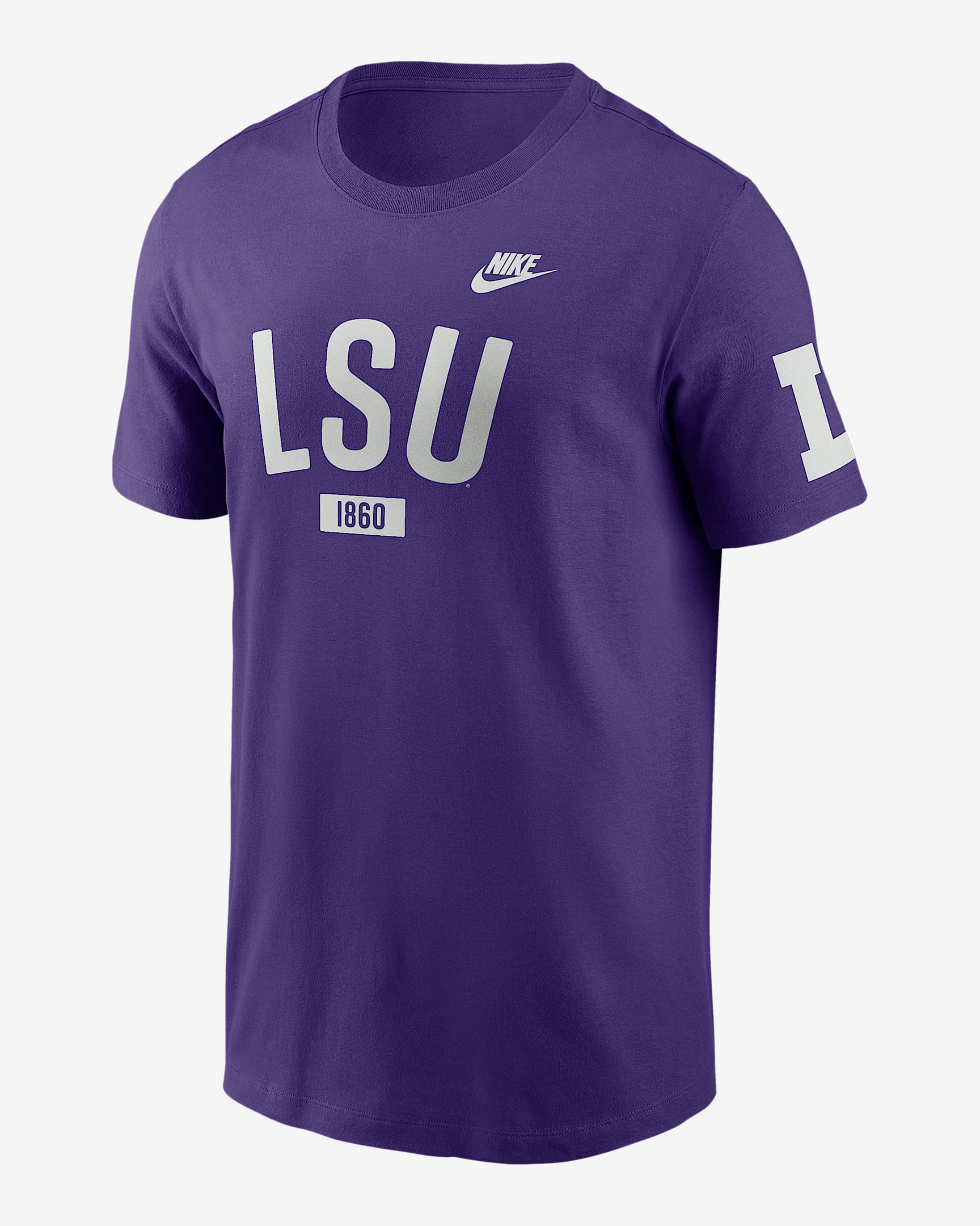 Playera universitaria Nike para hombre LSU Legacy Arch 2-Hit - Morado