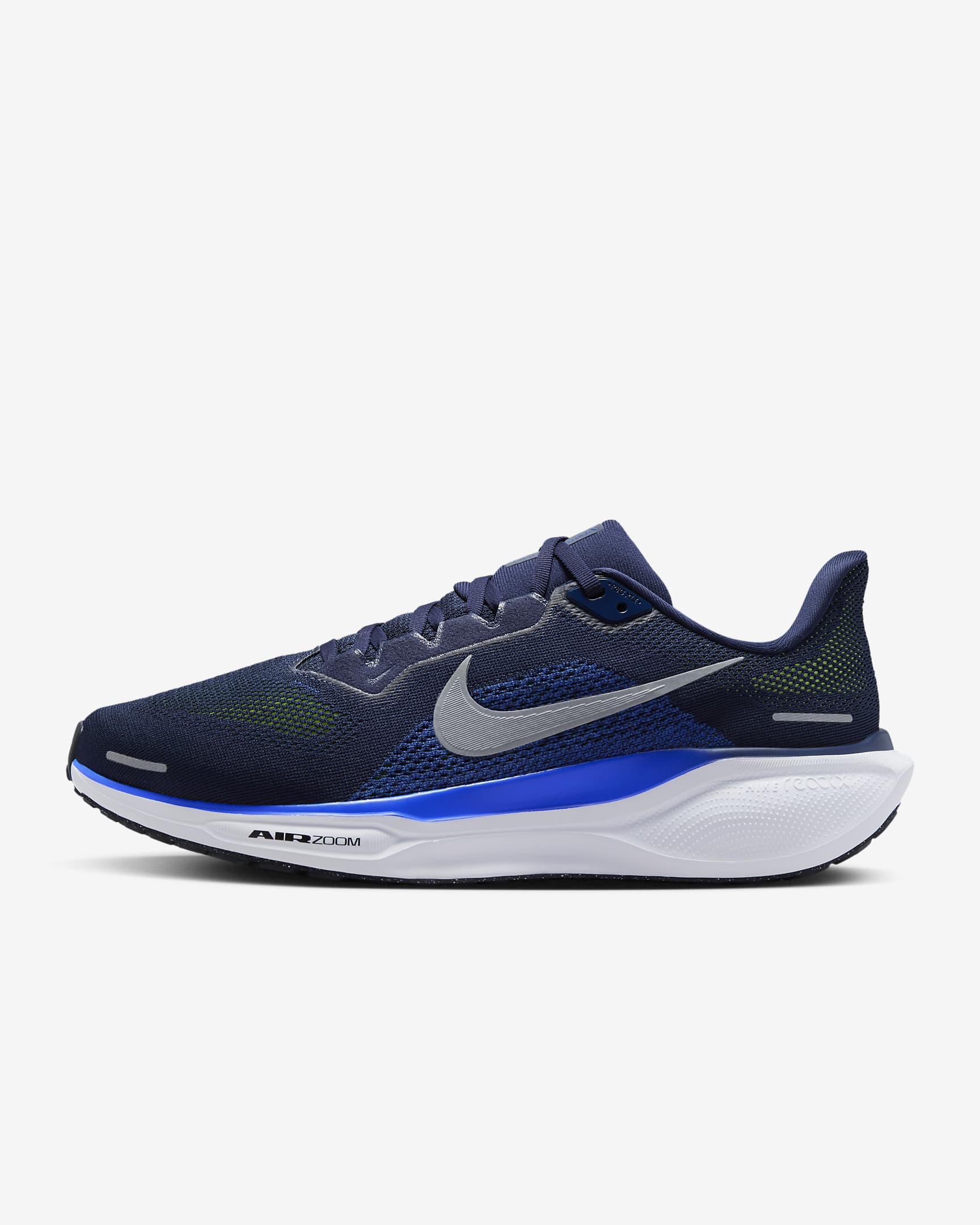 Nike Pegasus 41 Men's Road Running Shoes - Midnight Navy/Black/Volt/Reflective Silver