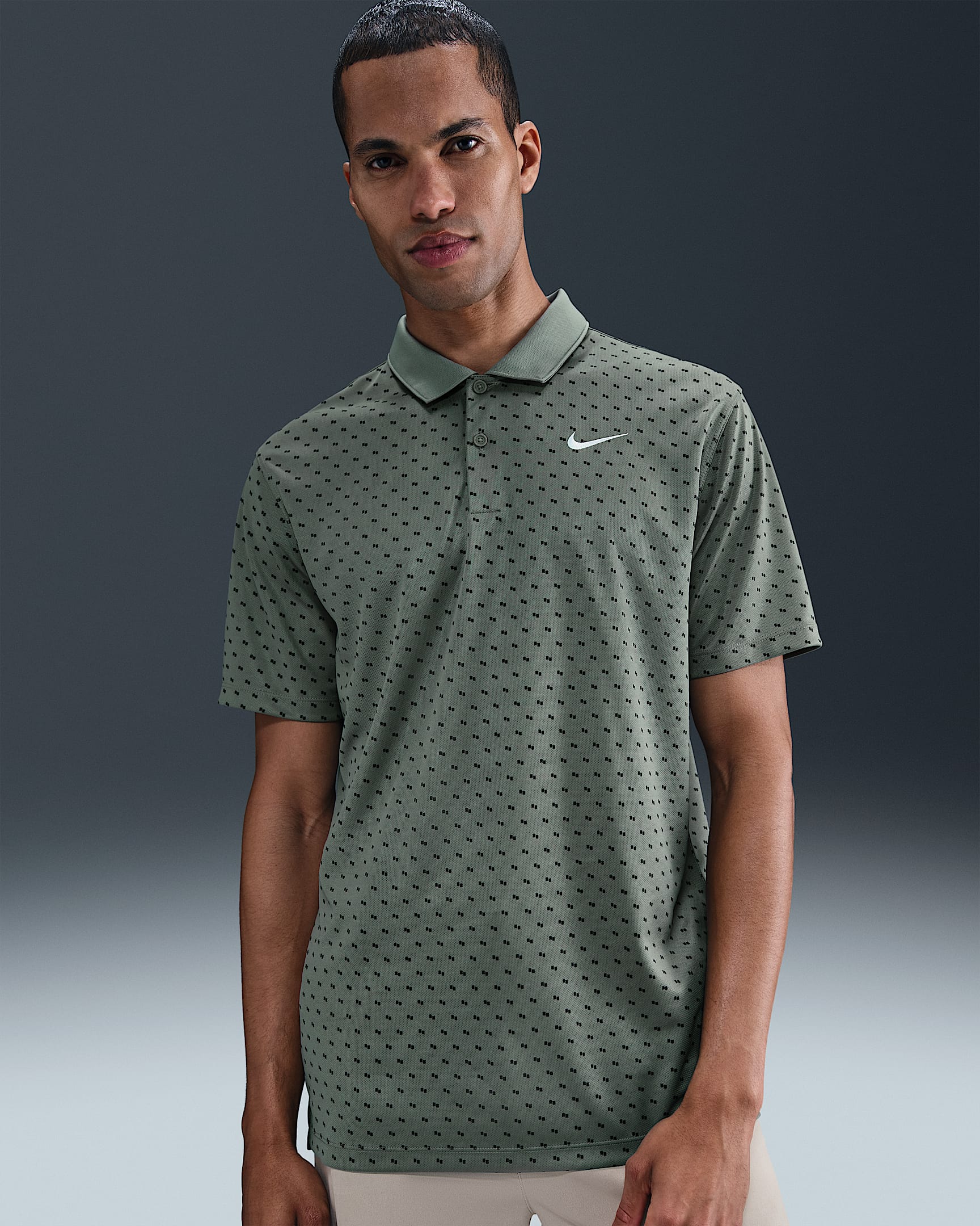 Polo de golf Dri-FIT para hombre Nike Victory+ - Verde arcilla/Blanco
