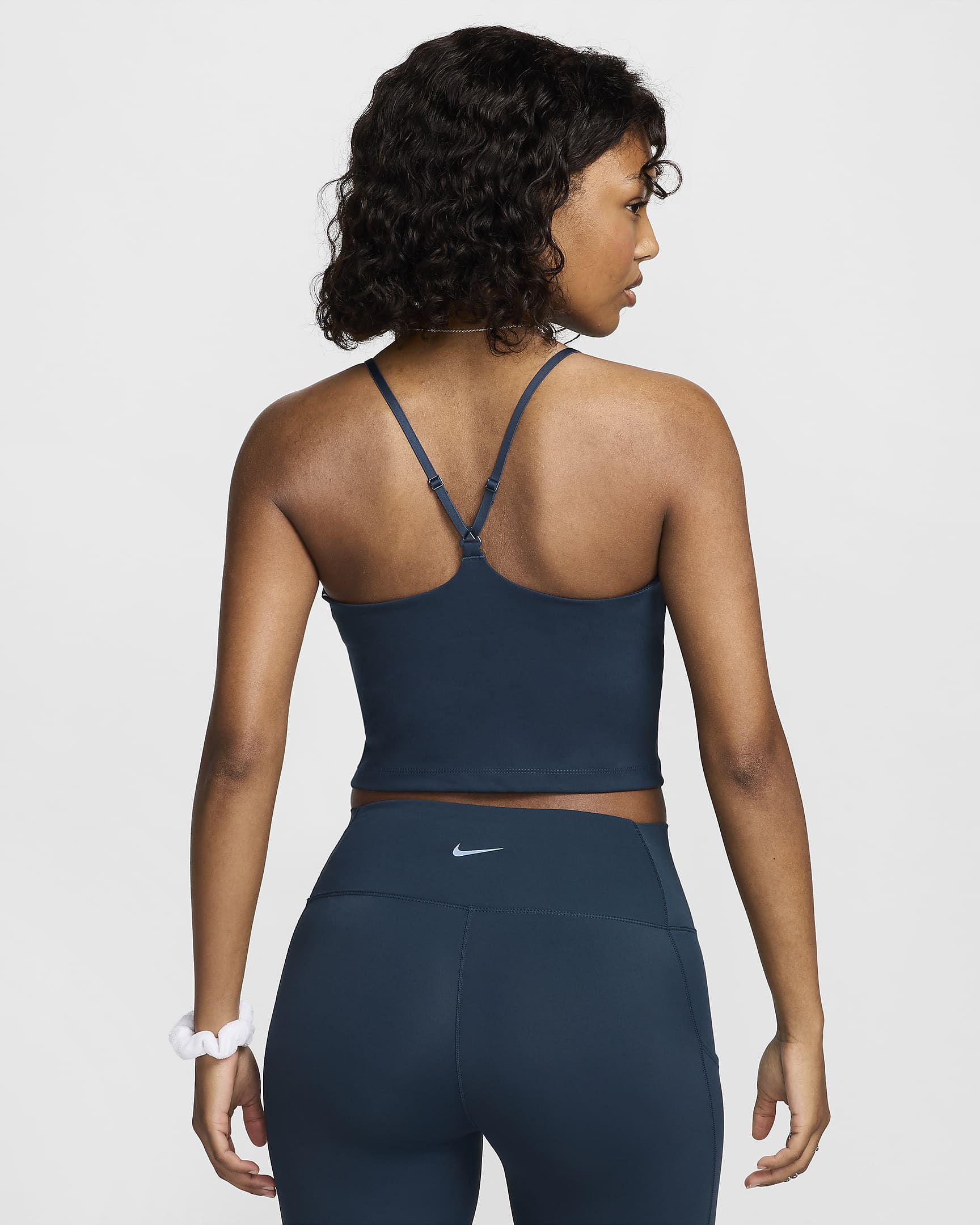 Nike Indy Women's Light-Support Padded Sports Bra Tank - Armory Navy/White