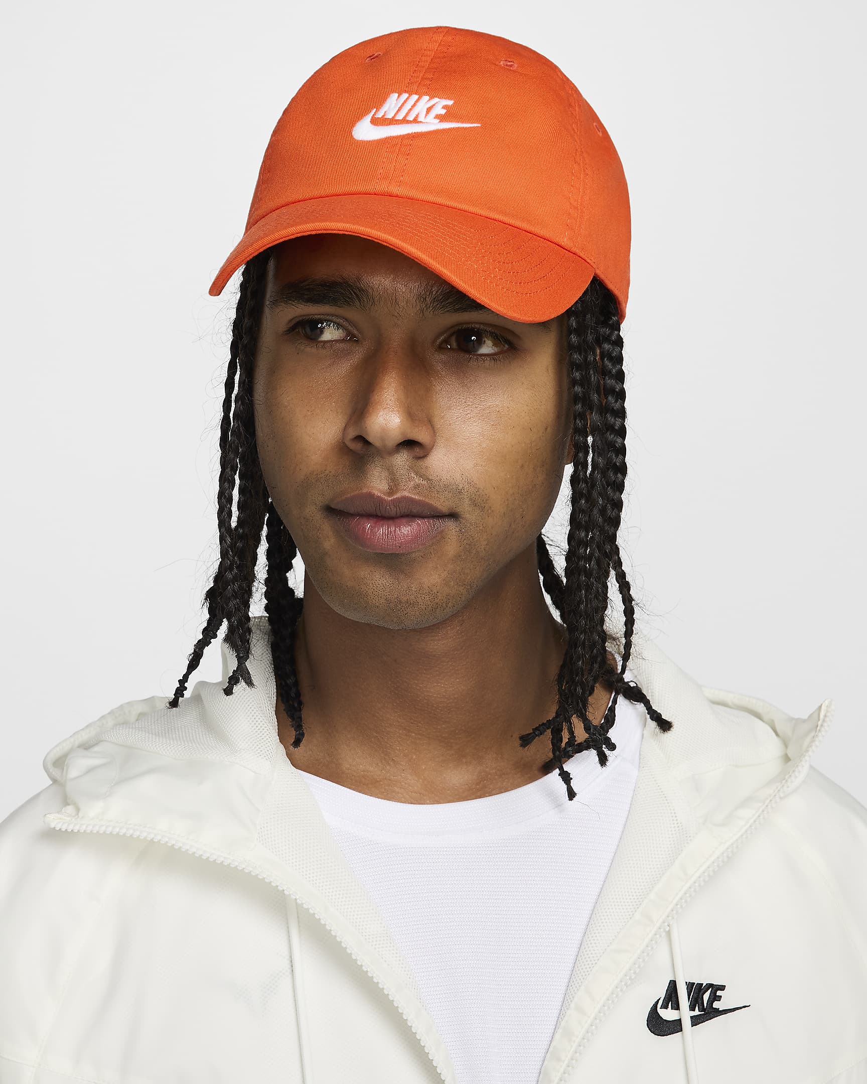 Nike Club Unstructured Futura Wash Cap - Safety Orange/White