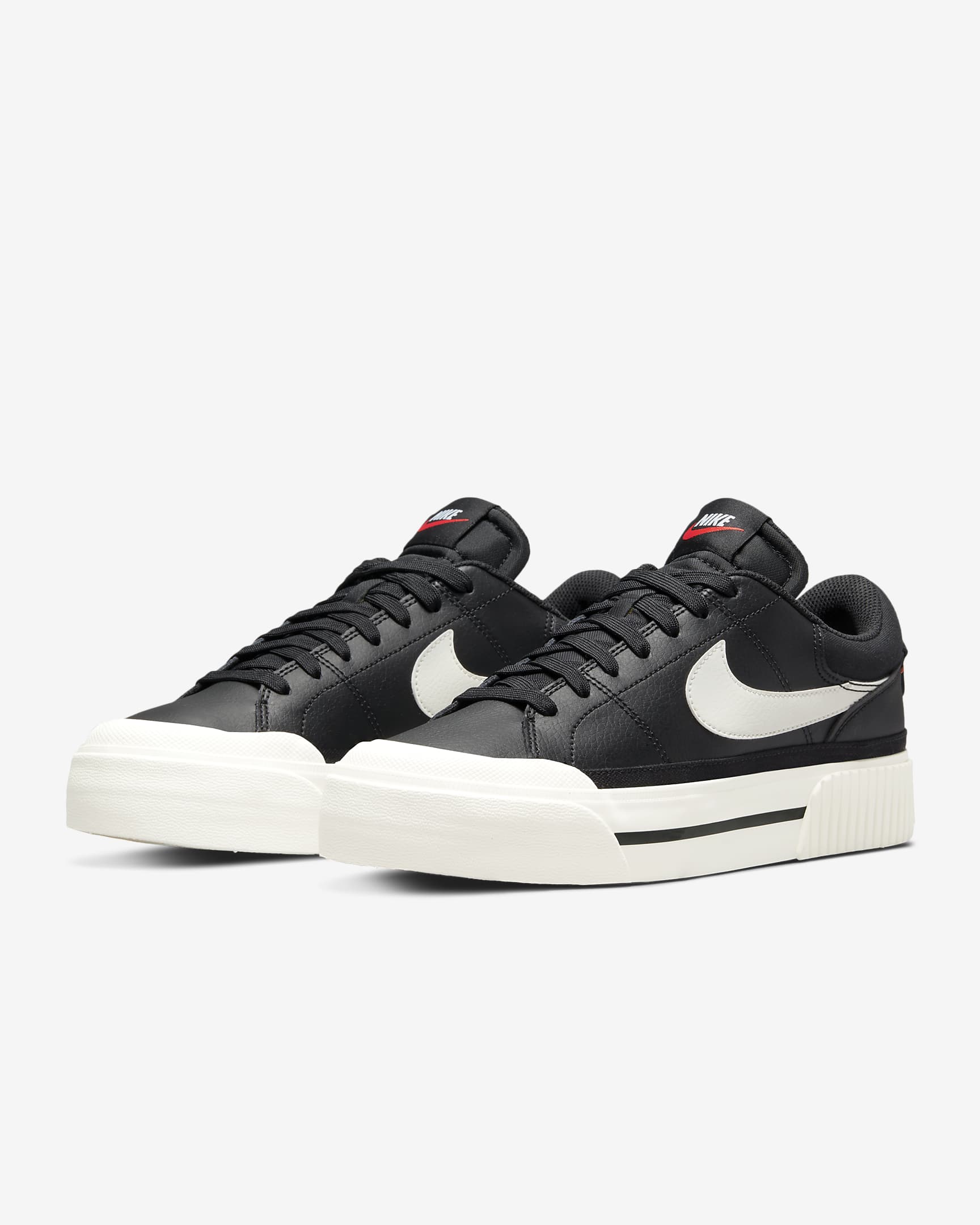 Nike Court Legacy Lift-sko til kvinder - sort/hvid/Team Orange/Sail