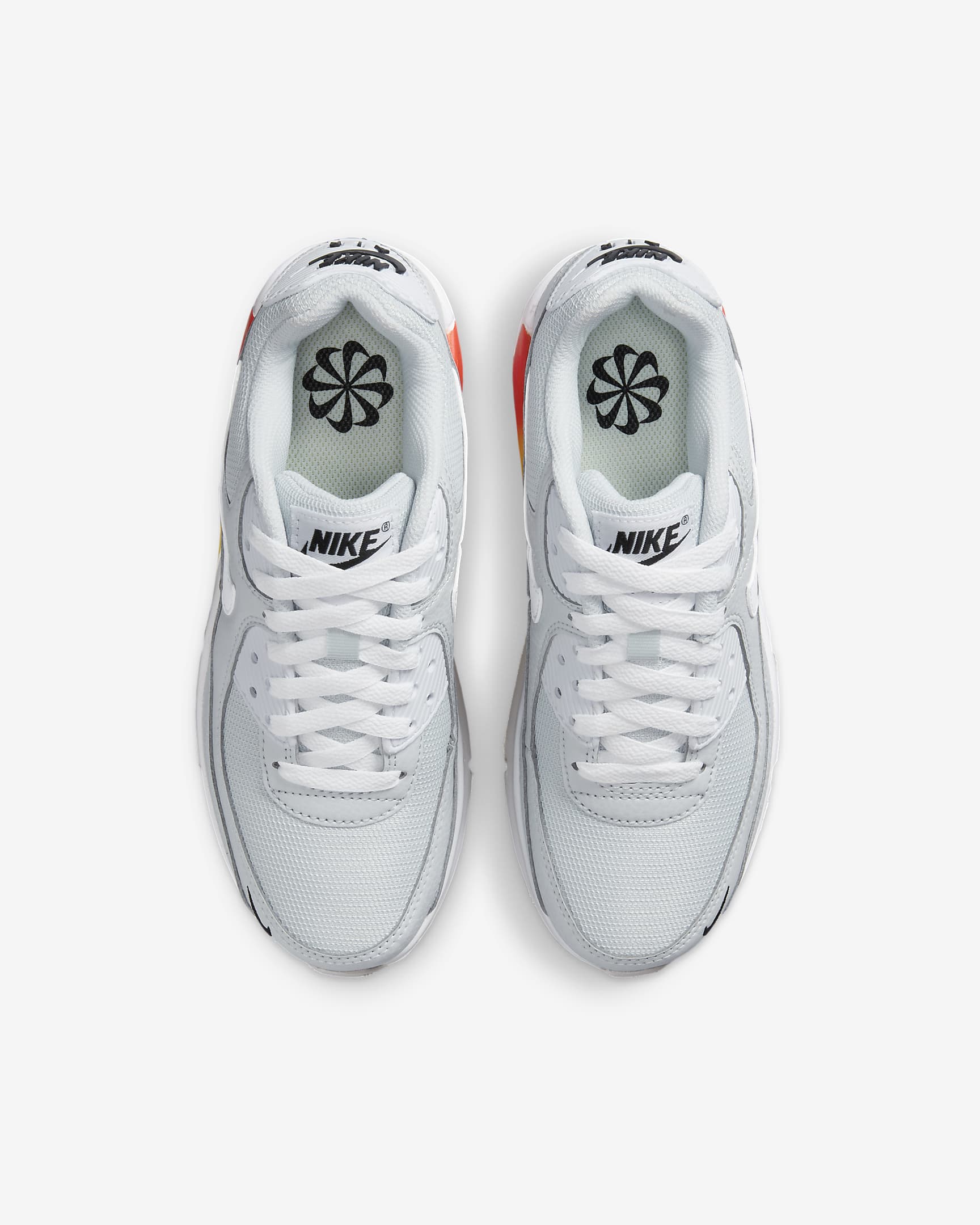 Nike Air Max 90 sko til store barn - Pure Platinum/Cosmic Clay/Lightning/Hvit