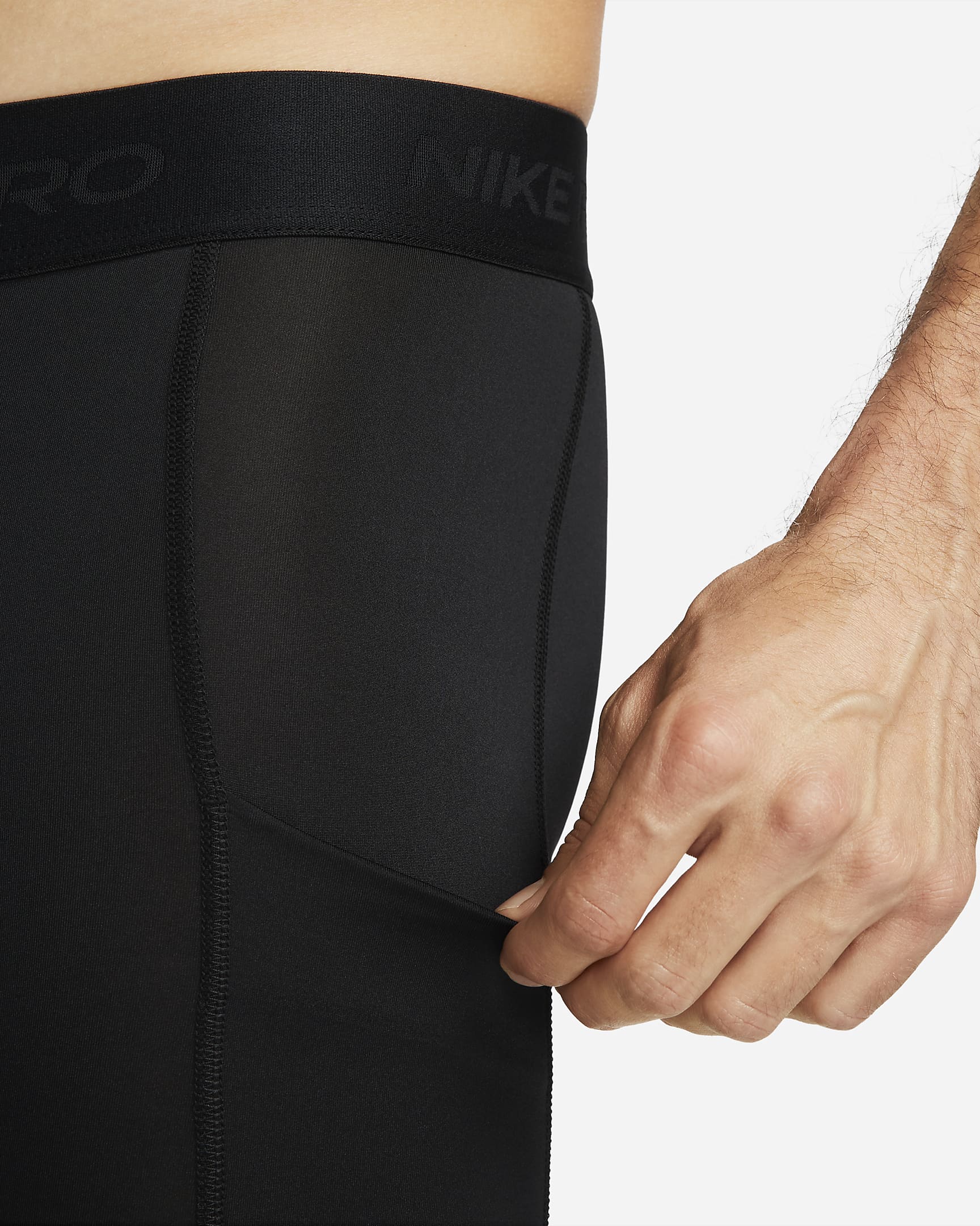 Nike Pro Dri-FIT Fitness-Tights für Herren - Schwarz/Weiß