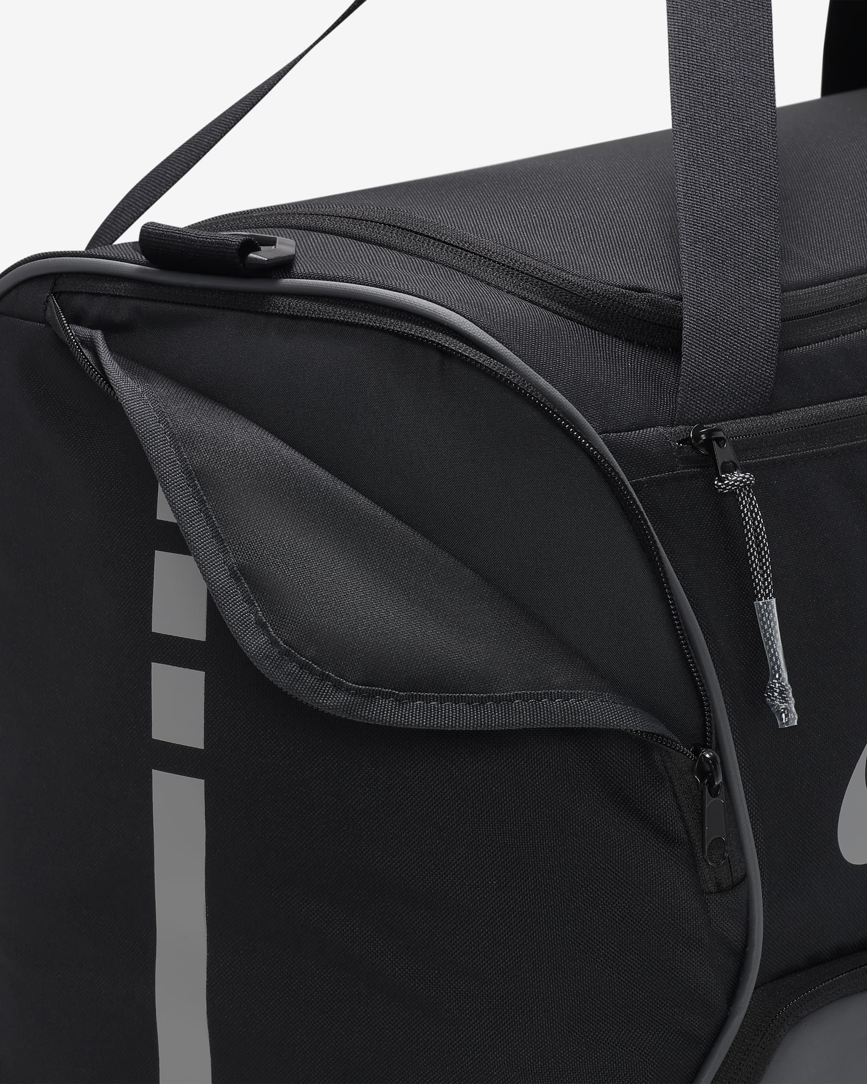 Nike Hoops Elite Duffel Bag (57L) - Black/Iron Grey/Metallic Silver