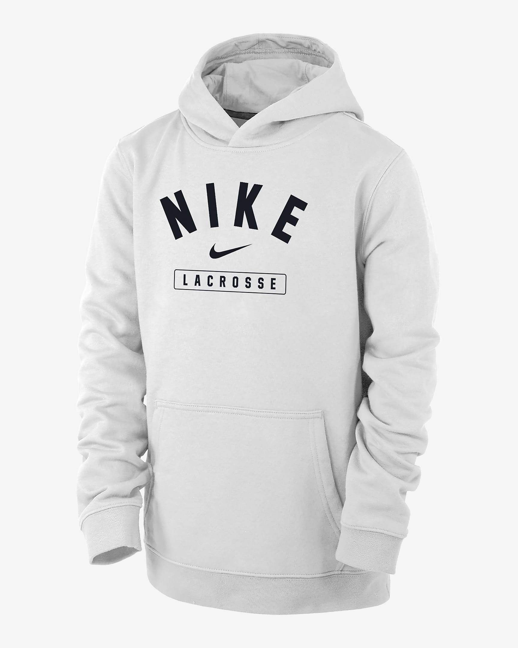 Nike Lacrosse Big Kids' (Boys') Pullover Hoodie - White