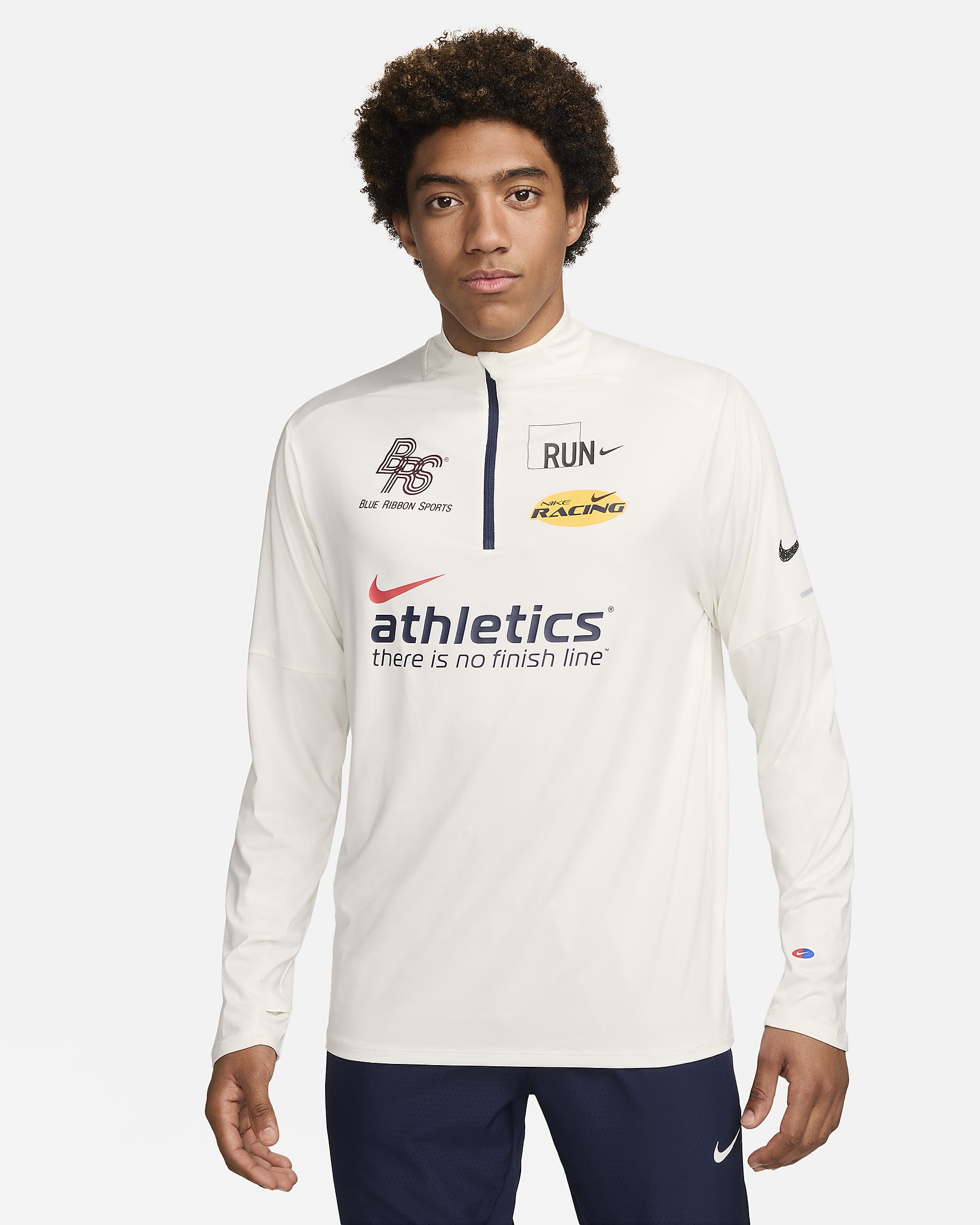 ナイキ エレメント メンズ Dri-FIT 1/2ジップ ランニングトップ - セイル