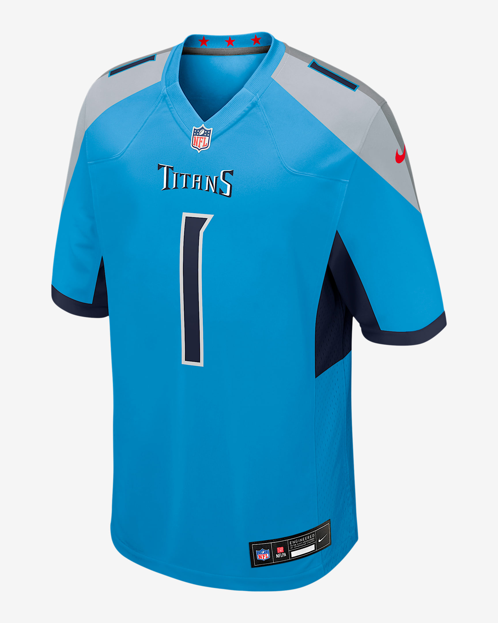 Cam Ward Tennessee Titans 2025 NFL Draft First Round Pick Men's Nike NFL Game Jersey - Light Blue