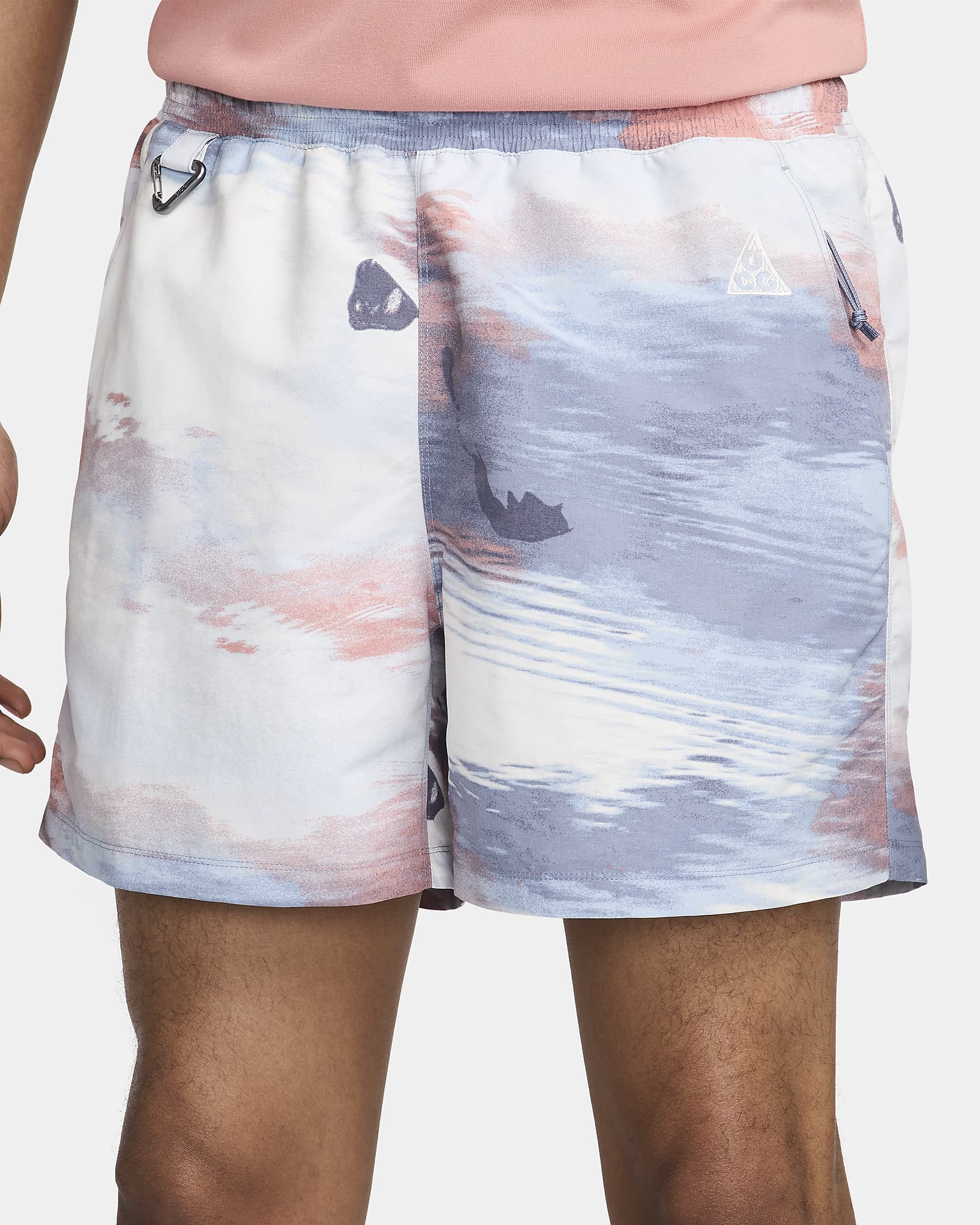 Nike ACG 'Reservoir Goat' Men's All-Over Print Shorts - Ashen Slate/Light Armoury Blue/Summit White