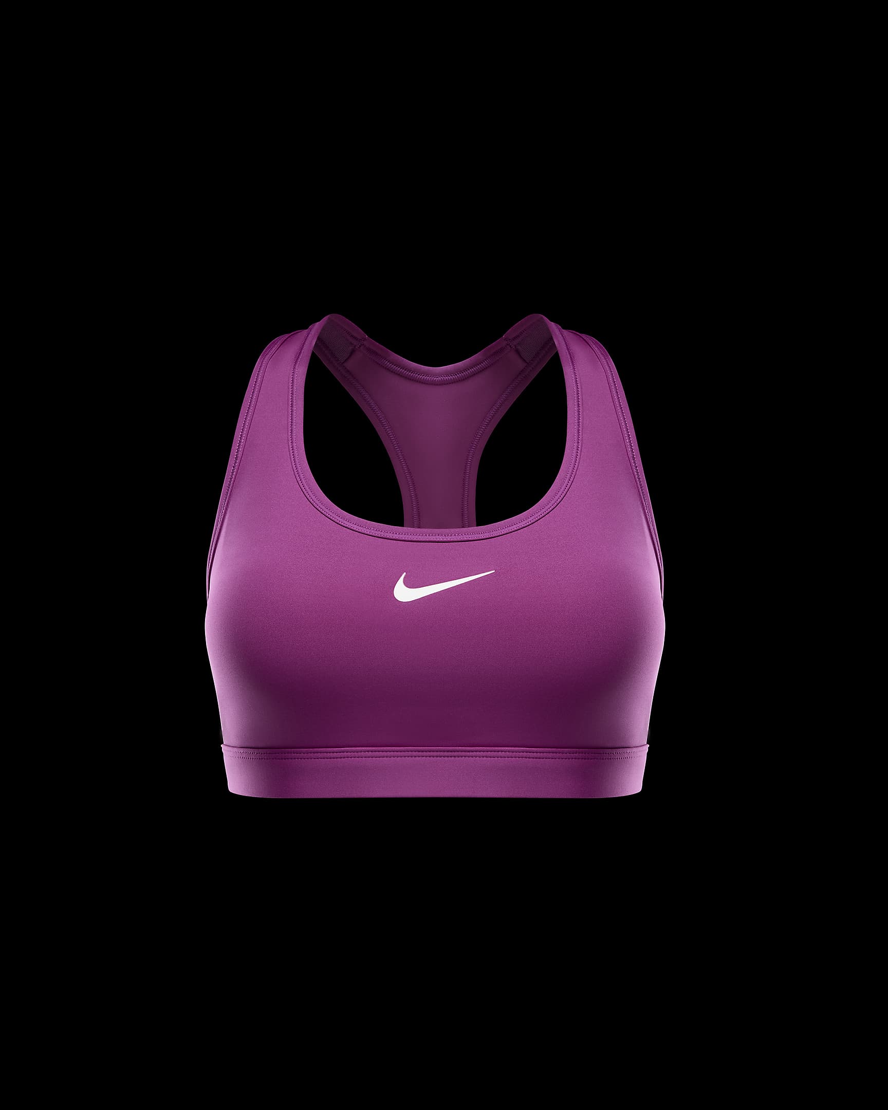 Nike Swoosh Medium Support párnázott női sportmelltartó - Hot Fuchsia/Fehér