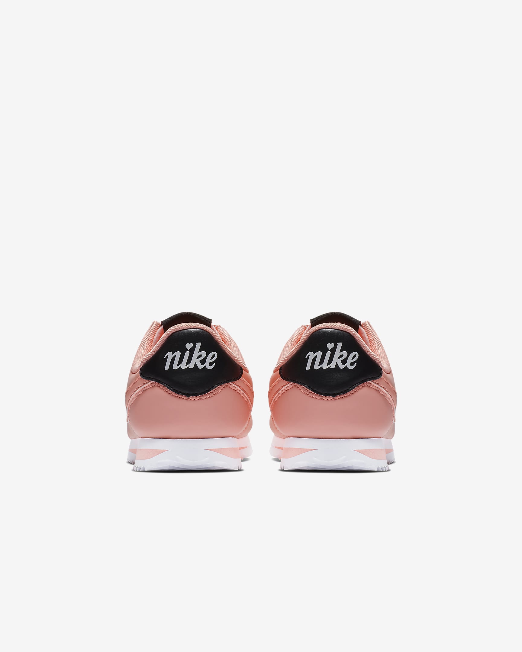 Nike Cortez Basic TXT VDAY Older Kids' Shoe - Bleached Coral/Black/White/Bleached Coral