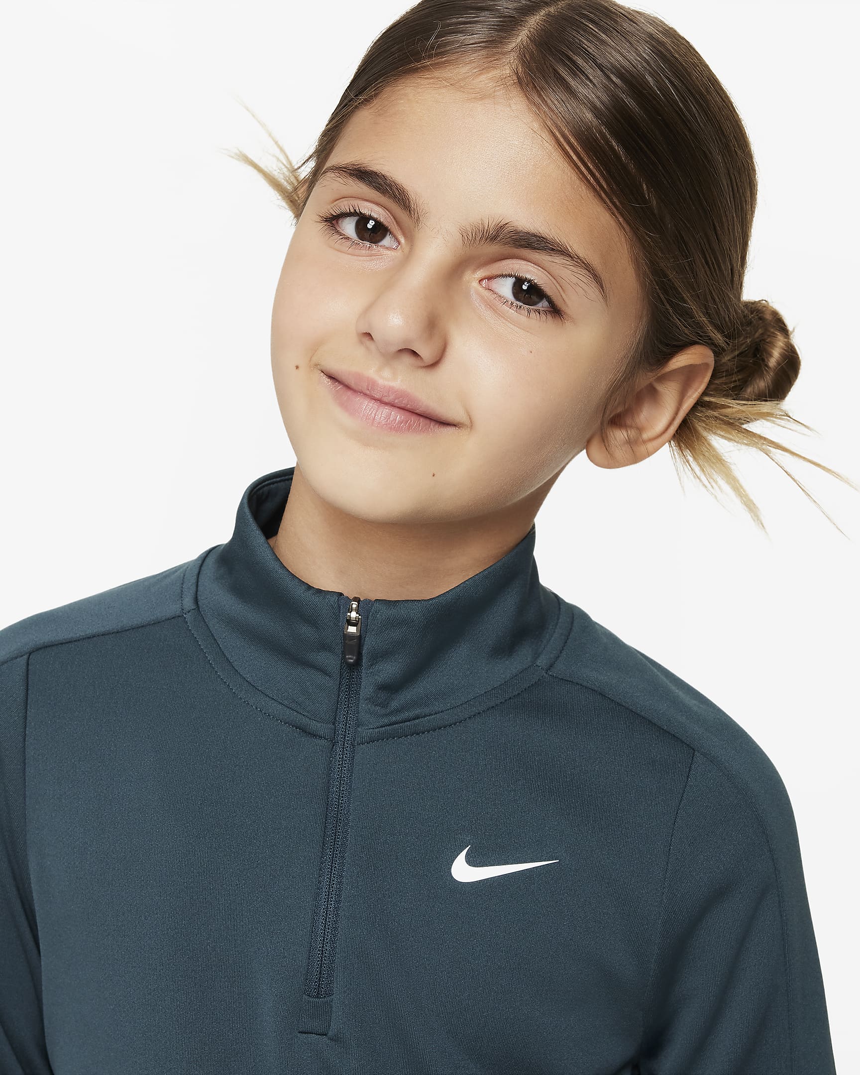 Nike Dri-FIT Older Kids' (Girls') Long-Sleeve 1/2-Zip Top. Nike UK