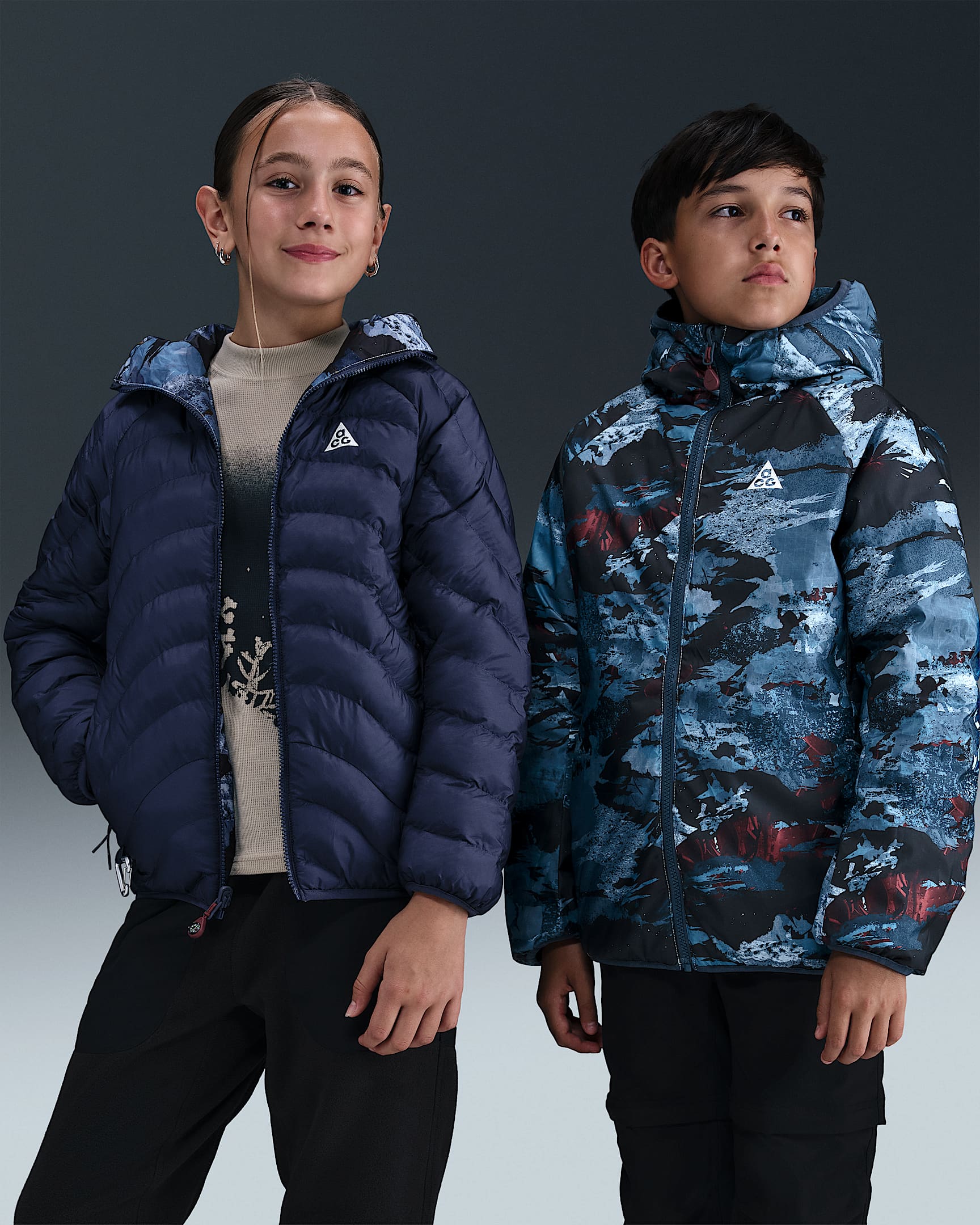 Nike ACG "Lava Flow" Big Kids' Therma-FIT ADV Jacket - Thunder Blue/Summit White