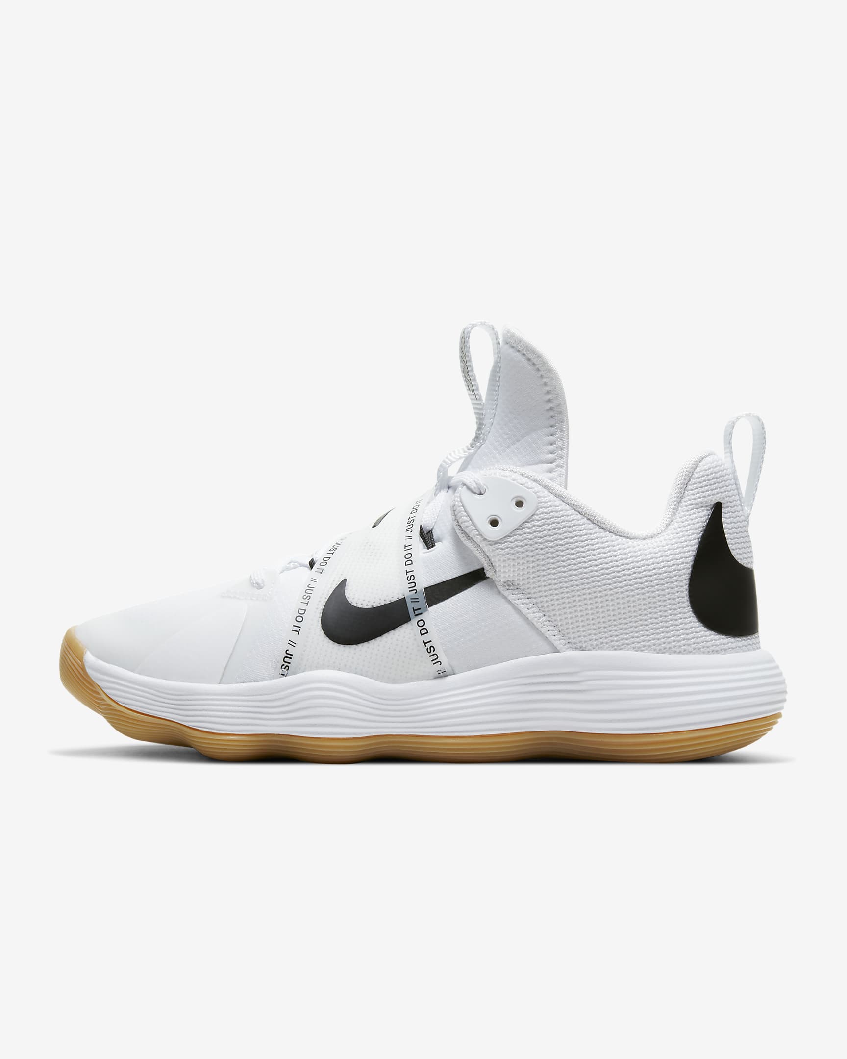 Nike React HyperSet Indoor Court Shoes - White/Gum Light Brown/Black