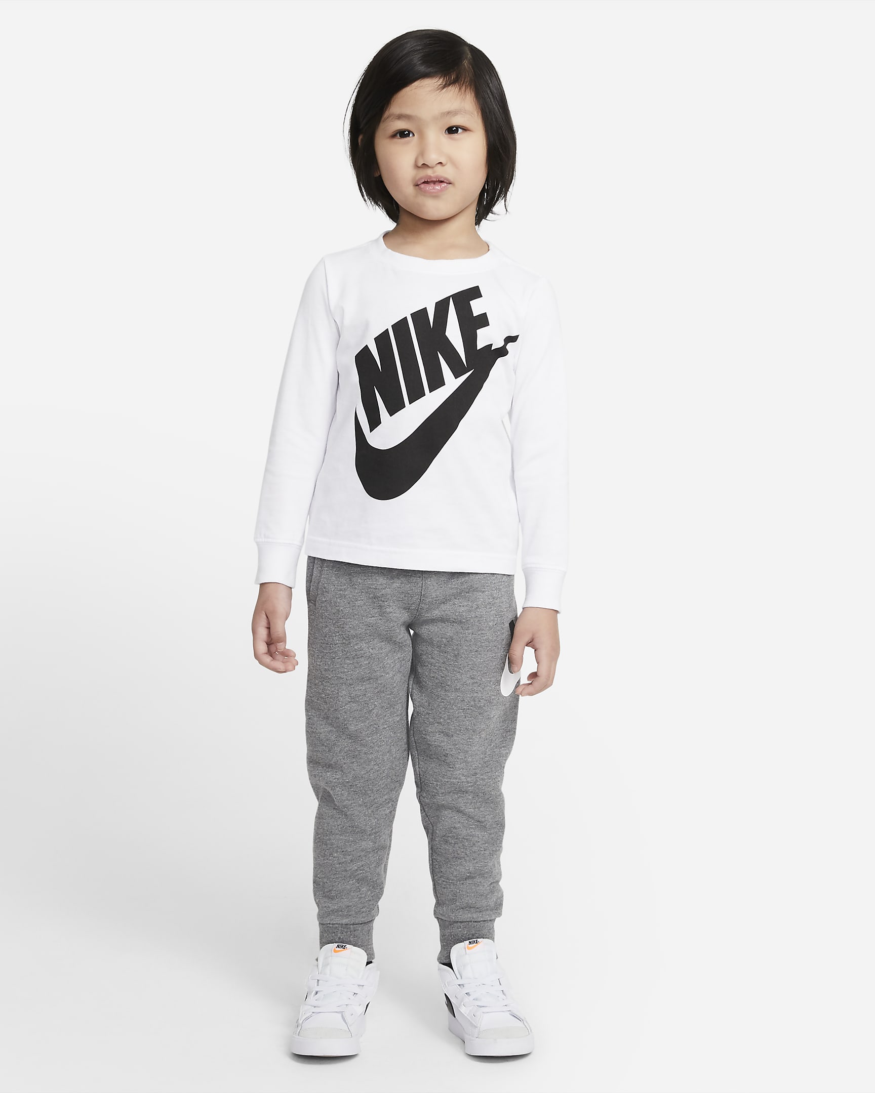 Pantalones para niños pequeños Nike Sportswear Club Fleece - Carbono jaspeado