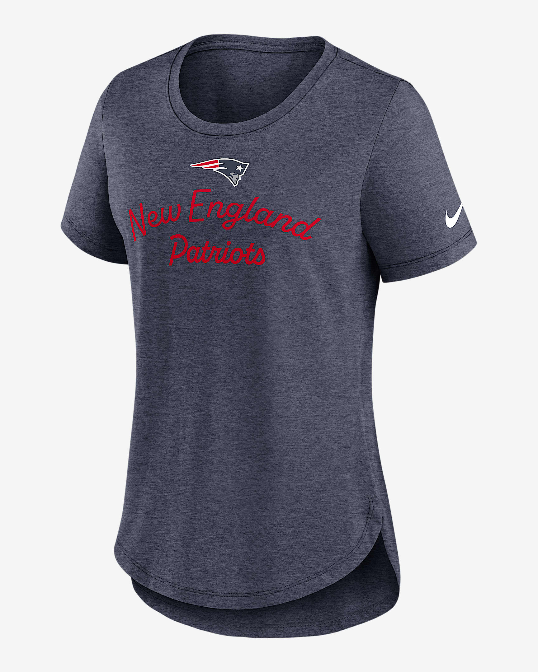 New England Patriots Script Women's Nike NFL T-Shirt - Navy