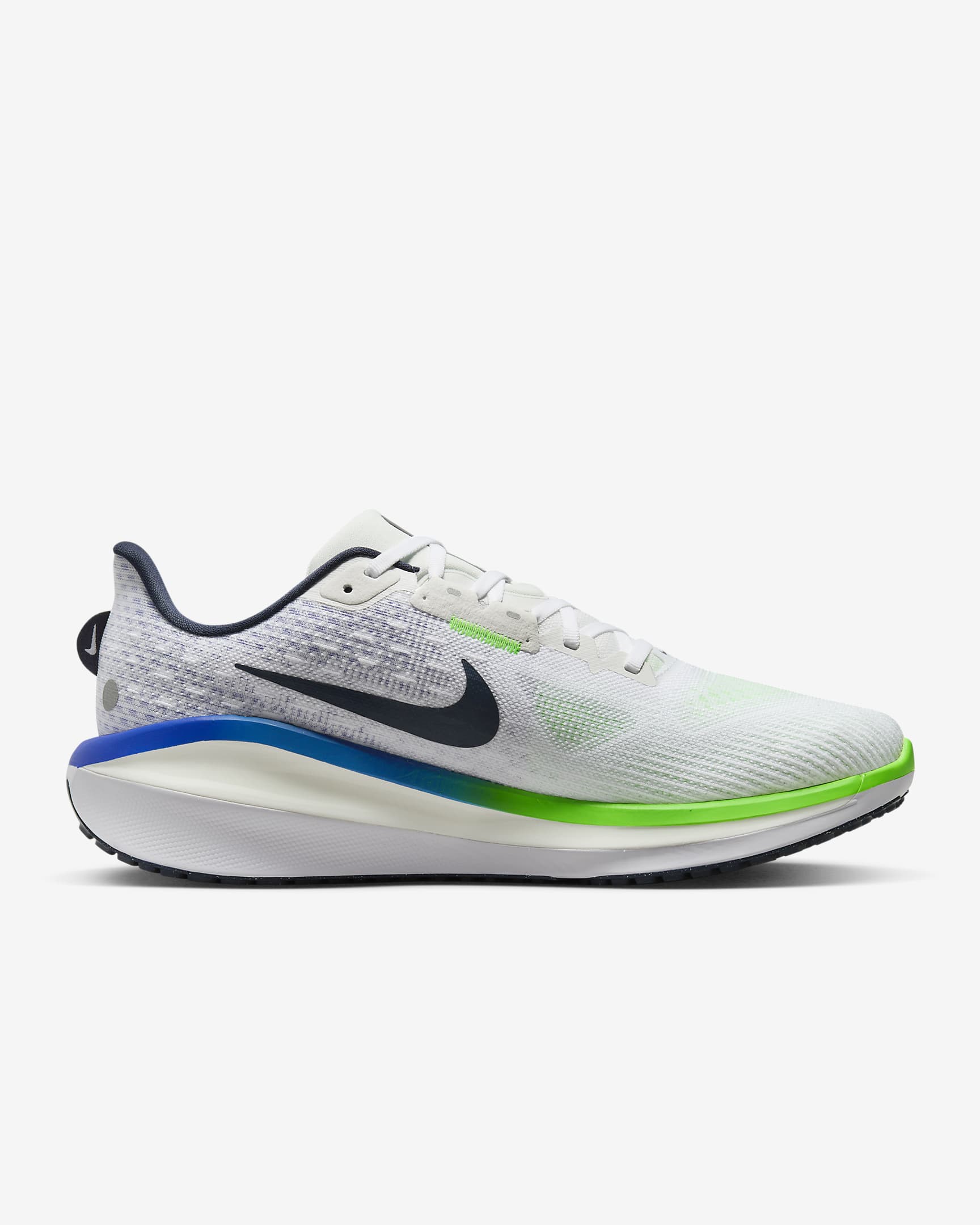 Tenis de correr en pavimento para hombre Nike Vomero 17 - Blanco/Tinte platino/Azul carrera/Trueno azul