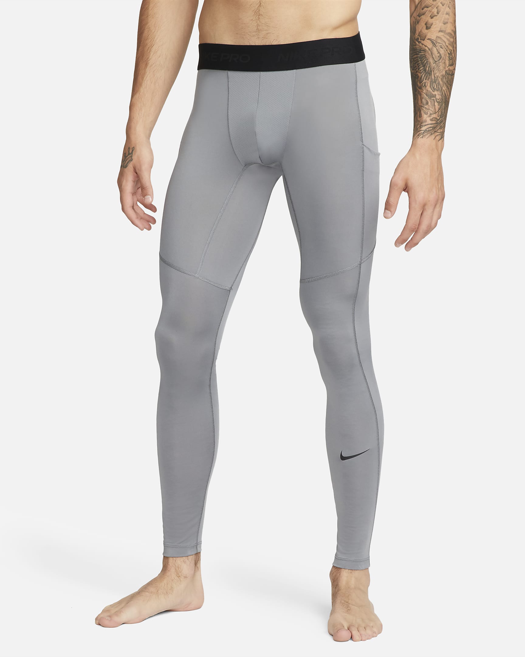 Nike Pro Men's Dri-FIT Fitness Tights - Smoke Grey/Black