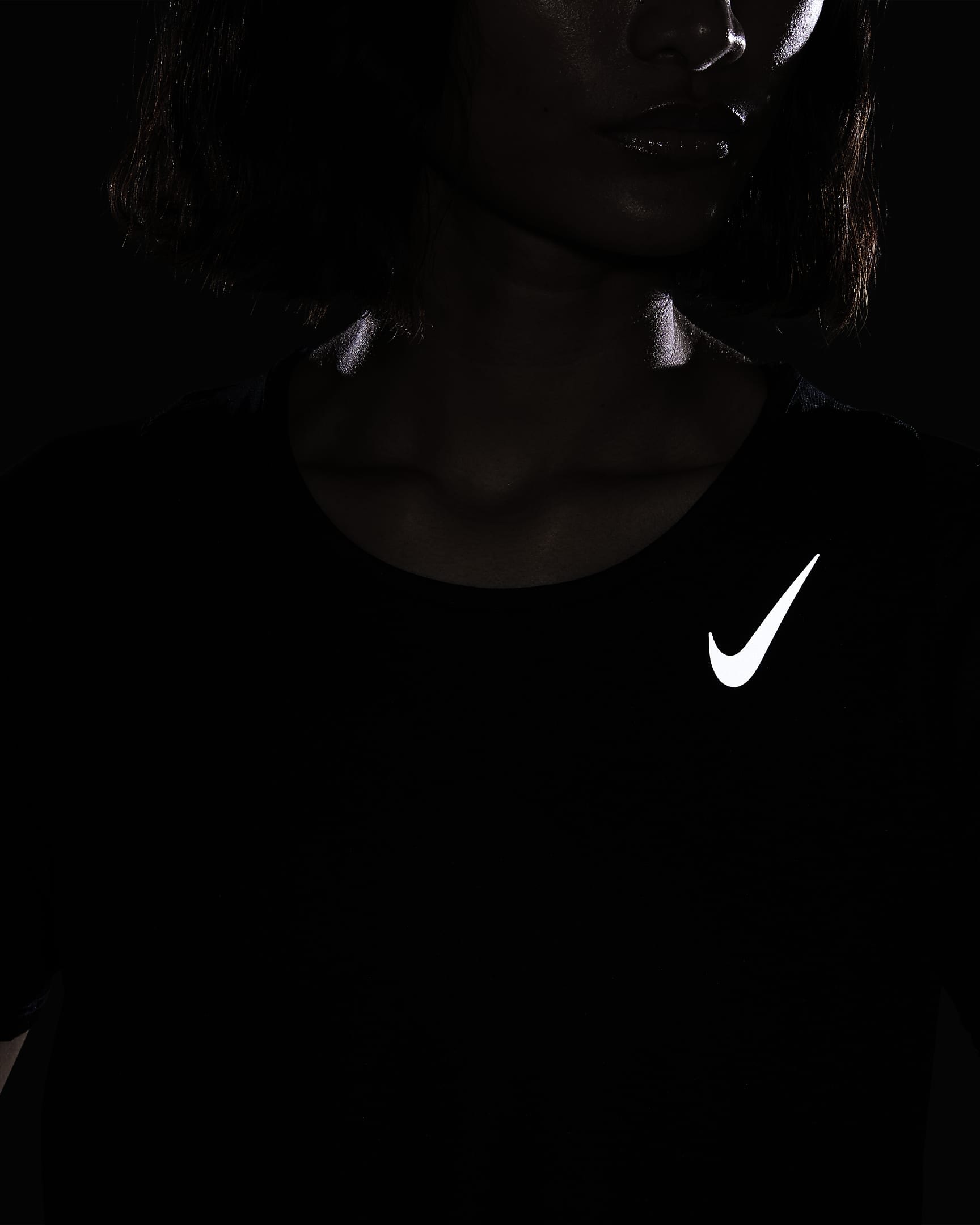 Dámské běžecké tričko Nike Dri-FIT Race s krátkým rukávem - Černá