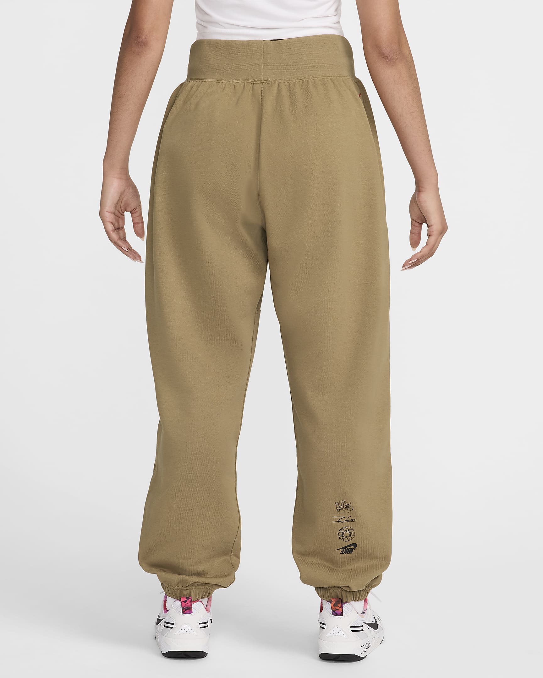 Nike Sportswear Breaking Women's Mid-Rise Oversized French Terry Trousers - Dark Driftwood