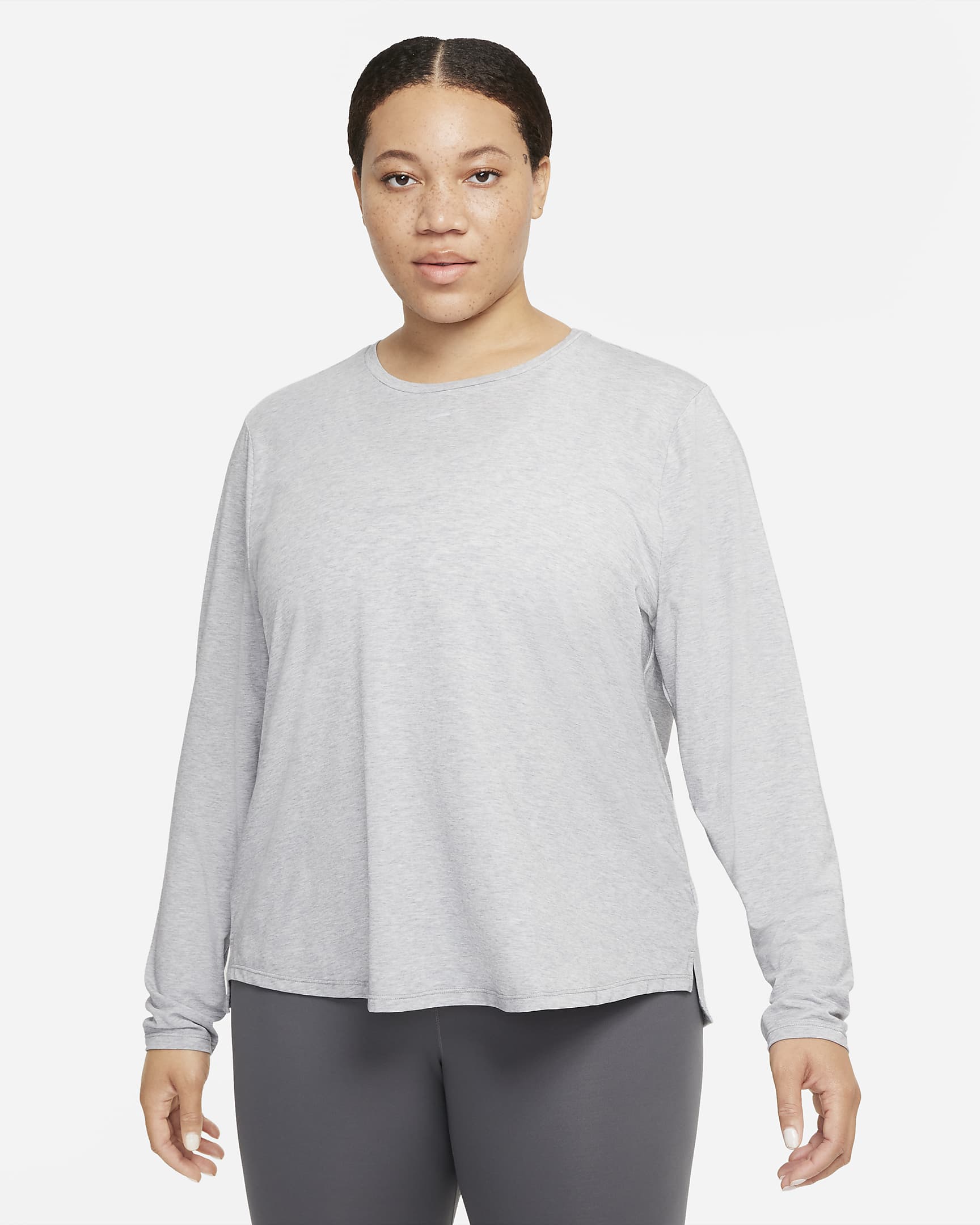 Nike Dri-fit Uv One Luxe Women's Standard Fit Long-sleeve Top (plus 