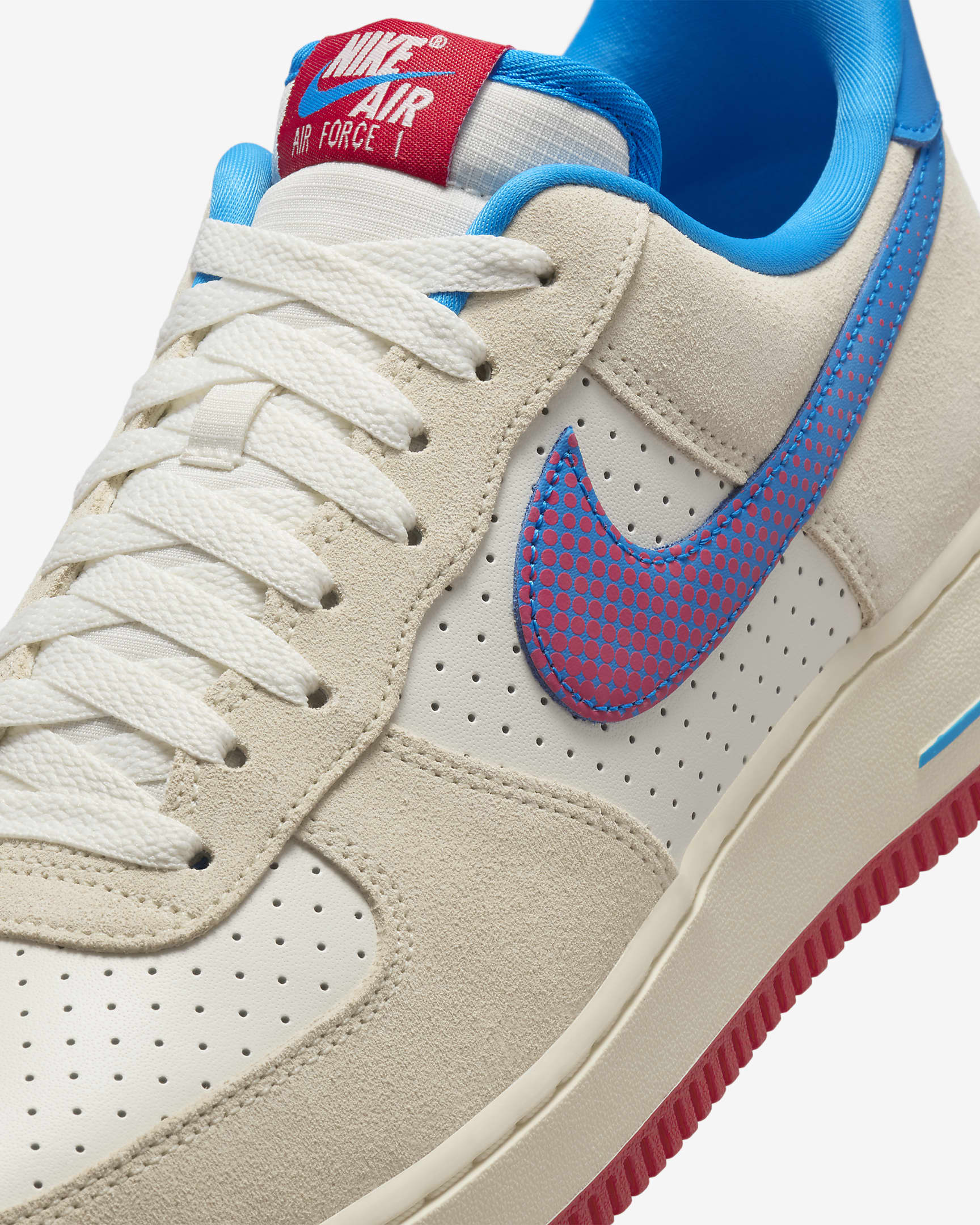 Nike Air Force 1 '07 LV8 Men's Shoes - Coconut Milk/Sail/University Red/Photo Blue
