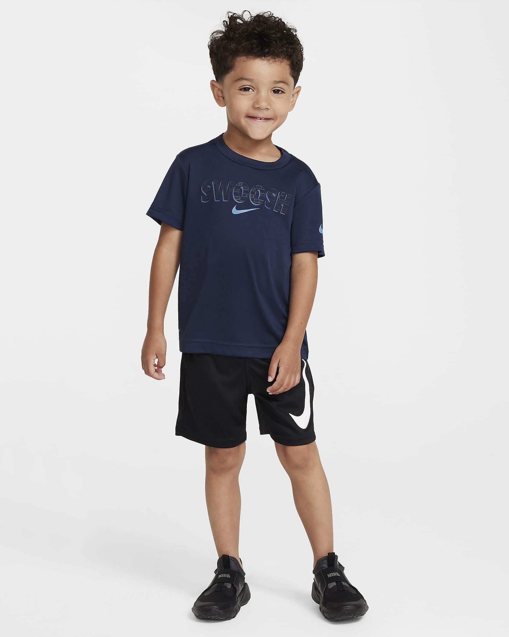 Nike Dri-FIT "Just Do It" Toddler Swoosh T-Shirt - Midnight Navy