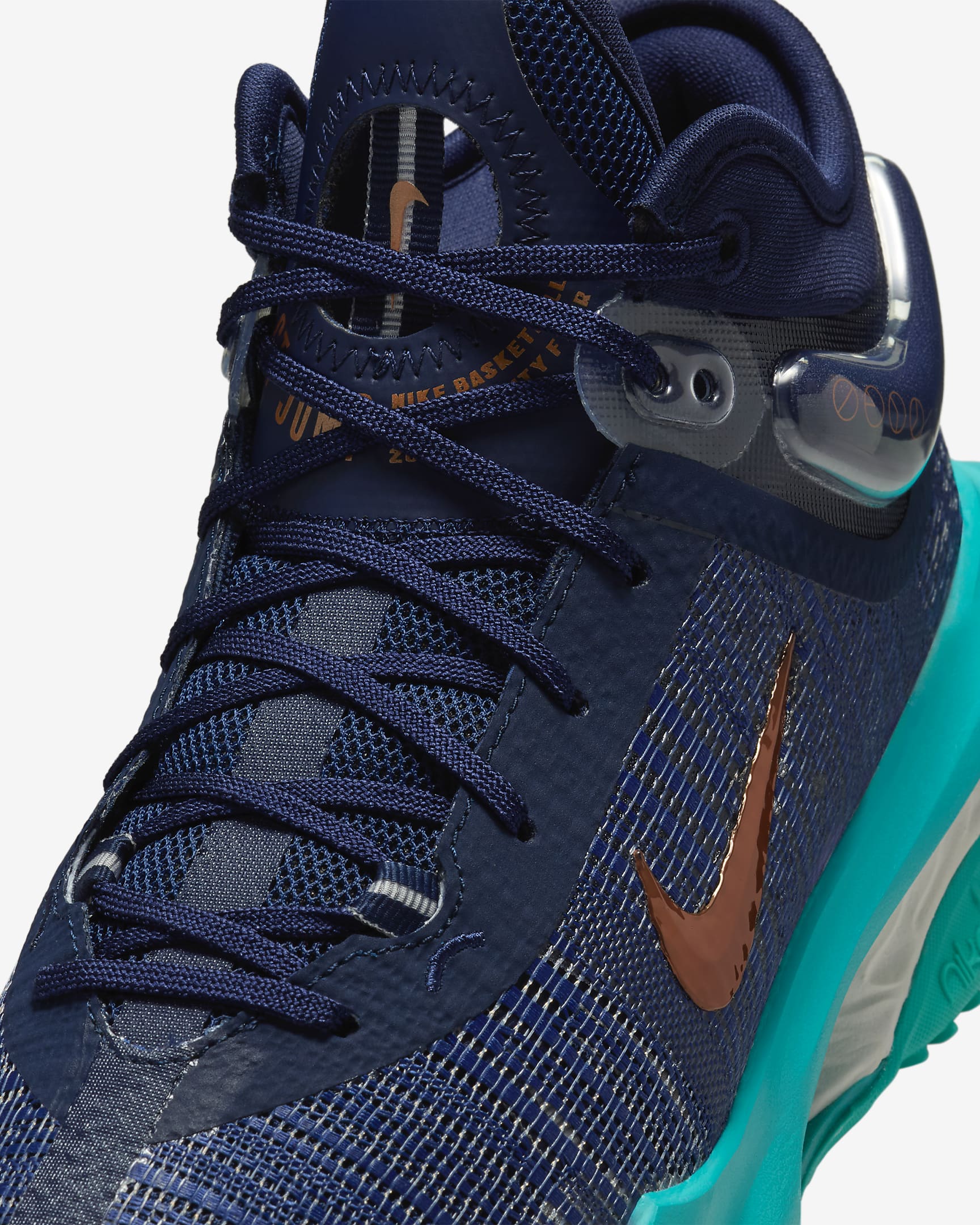 Nike G.T. รองเท้าบาสเก็ตบอลผู้ชาย Jump 2 EP - Obsidian/Dusty Cactus/Midnight Navy/Metallic Red Bronze