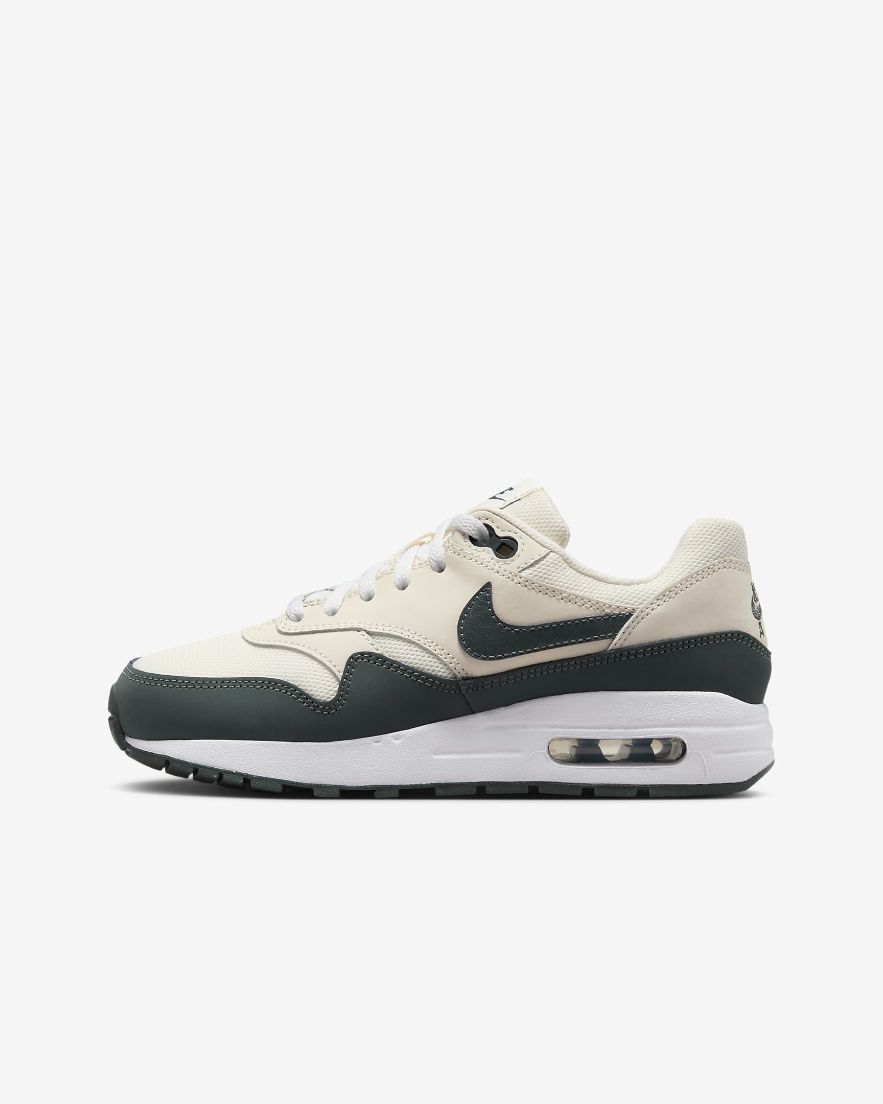 Chaussure Air Max 1pour ado - Pale Ivory/Blanc/Bicoastal/Vintage Green